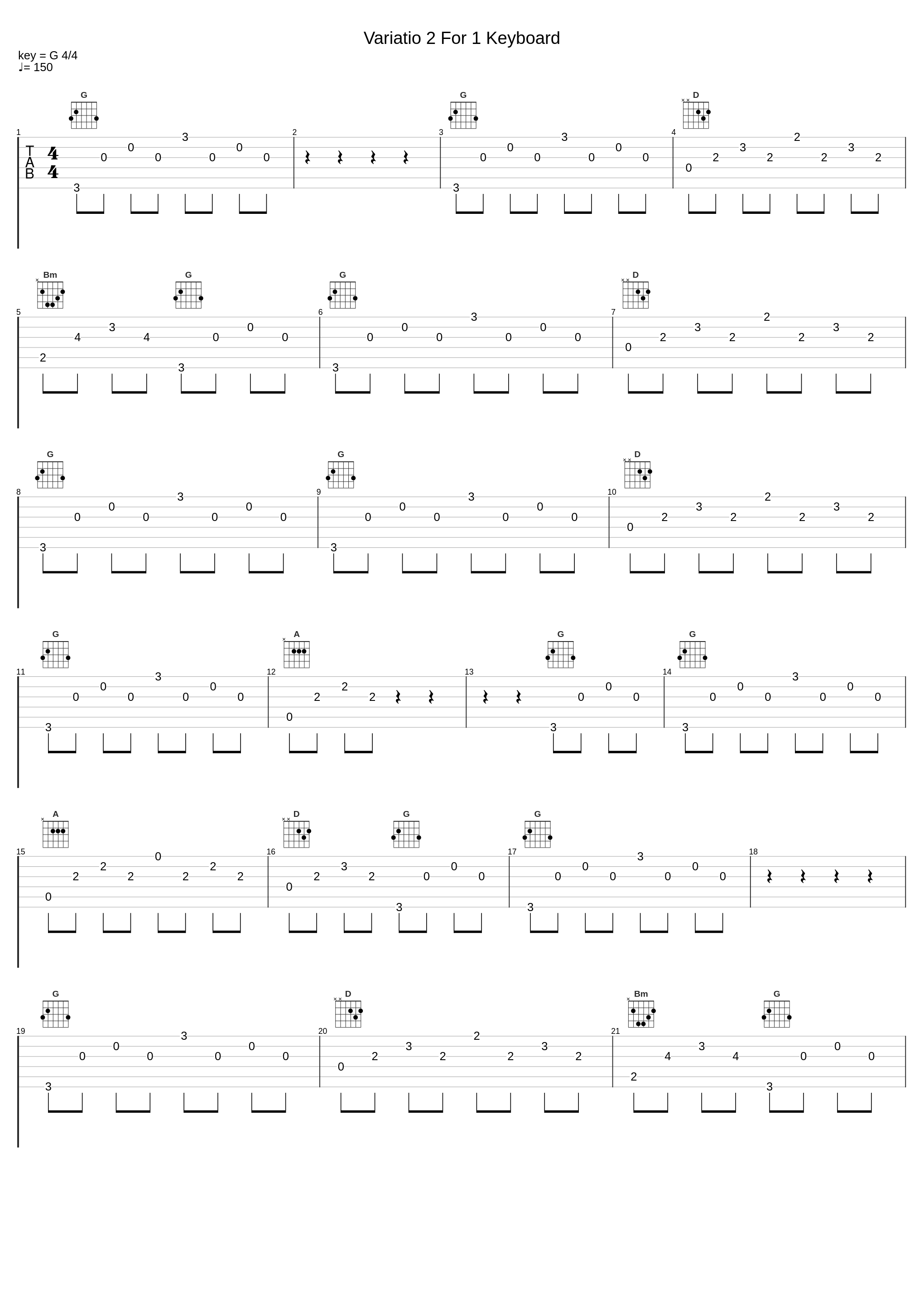 Variatio 2 For 1 Keyboard_Monica,Johann Sebastian Bach_1