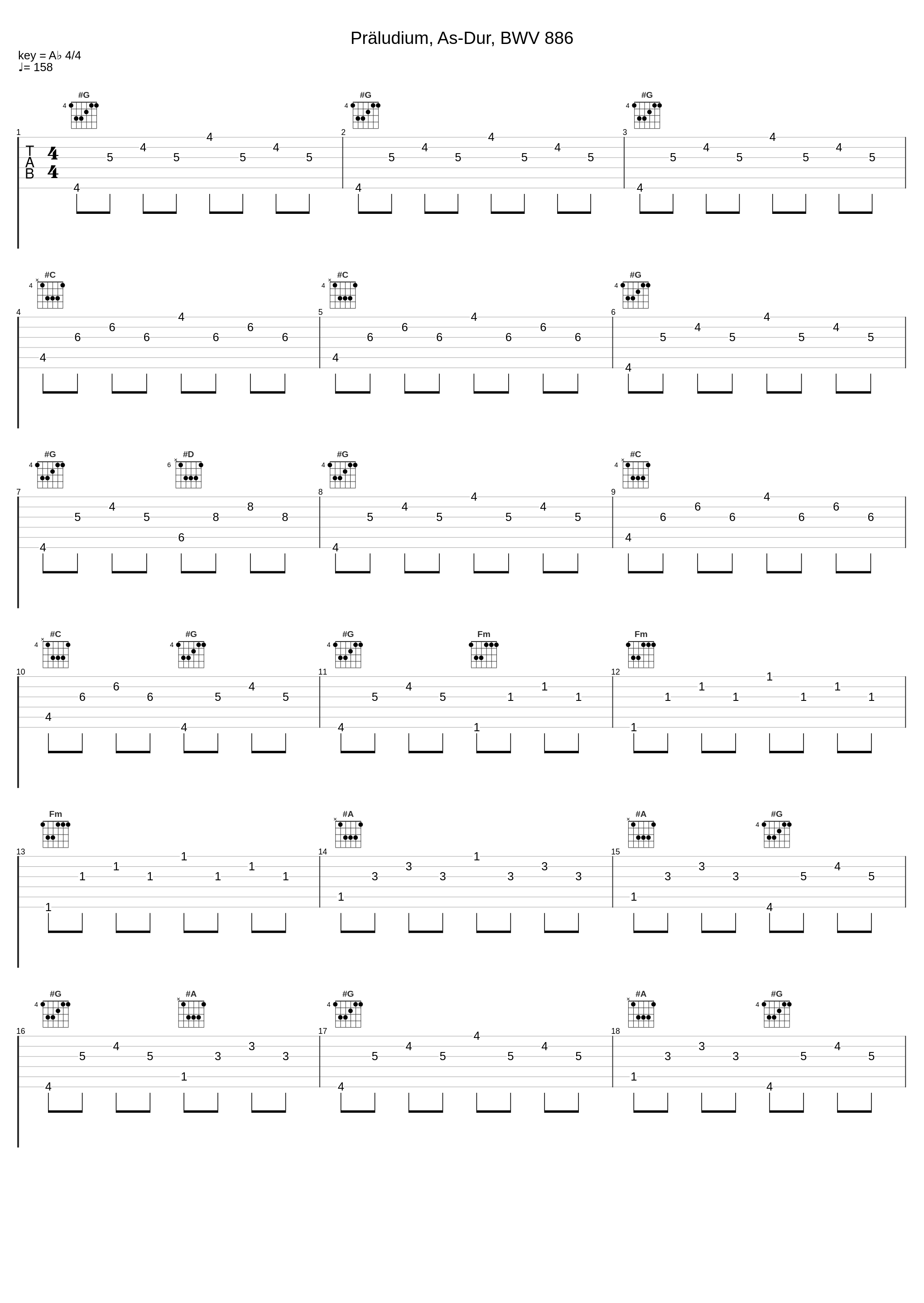 Präludium, As-Dur, BWV 886_Hans-Georg Wimmer,Johann Sebastian Bach_1