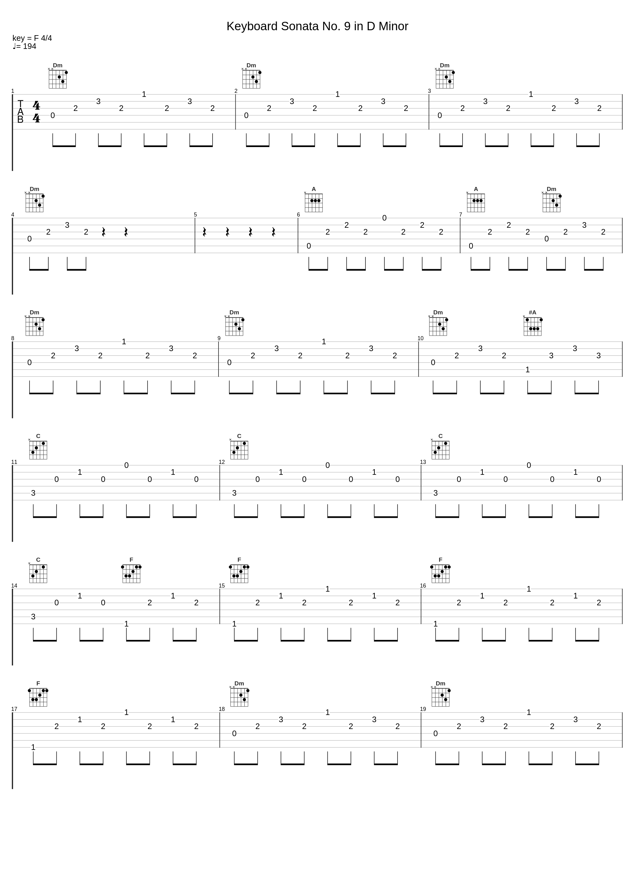 Keyboard Sonata No. 9 in D Minor_Andrea Coen_1