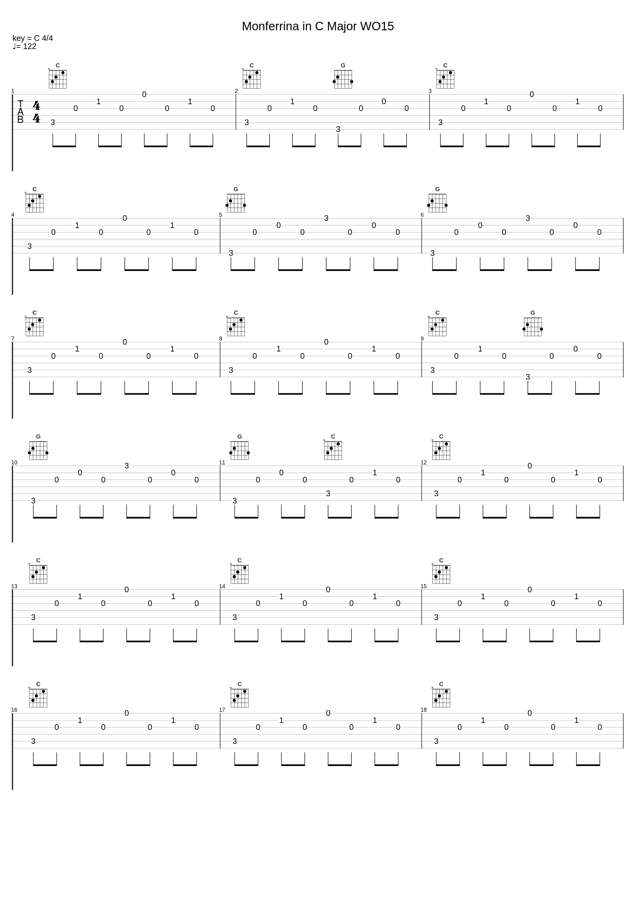 Monferrina in C Major WO15_Pietro Spada,Muzio Clementi_1