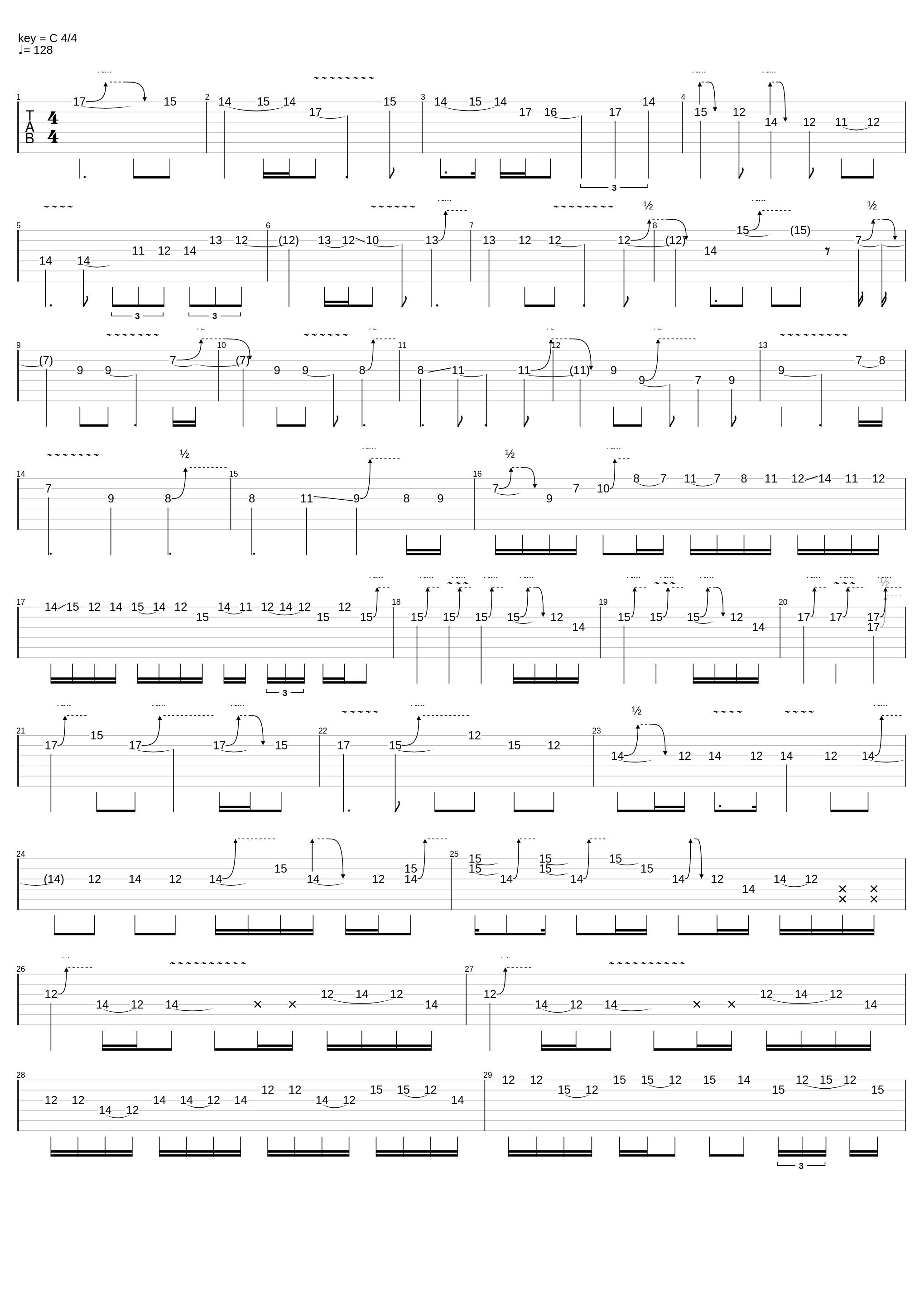 Sweet Child O' Mine Solo in C#/Db_Guns N' Roses_1