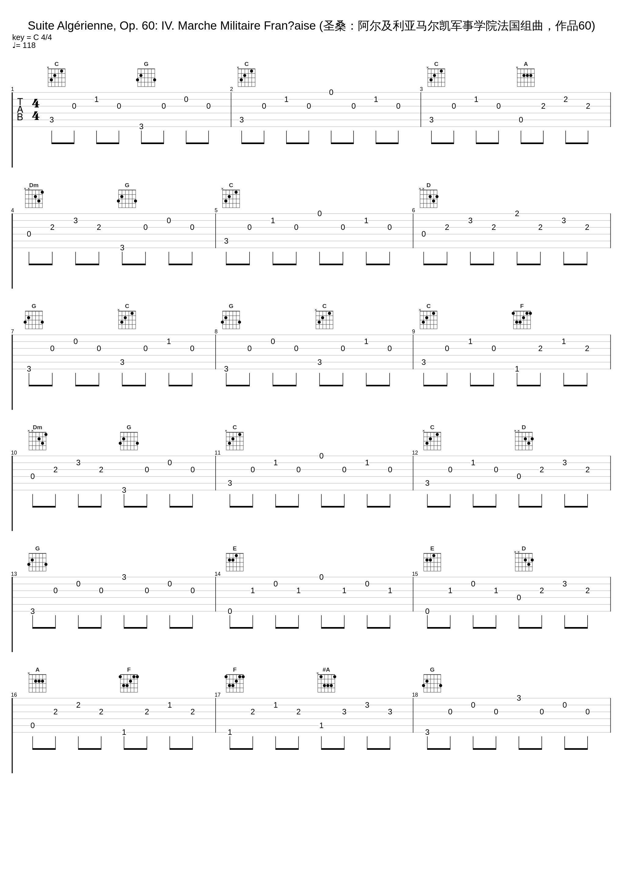 Suite Algérienne, Op. 60: IV. Marche Militaire Française (圣桑：阿尔及利亚马尔凯军事学院法国组曲，作品60)_Eugene Ormandy,The Philadelphia Orchestra,Camille Saint-Saëns_1