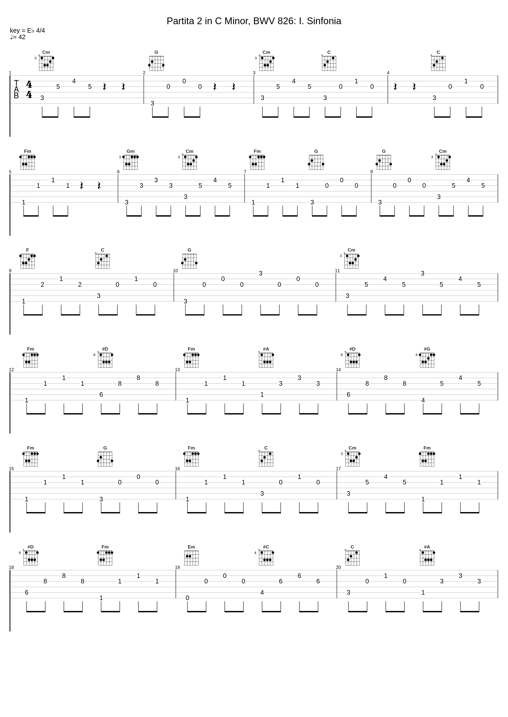 Partita 2 in C Minor, BWV 826: I. Sinfonia_Tzvi Erez_1