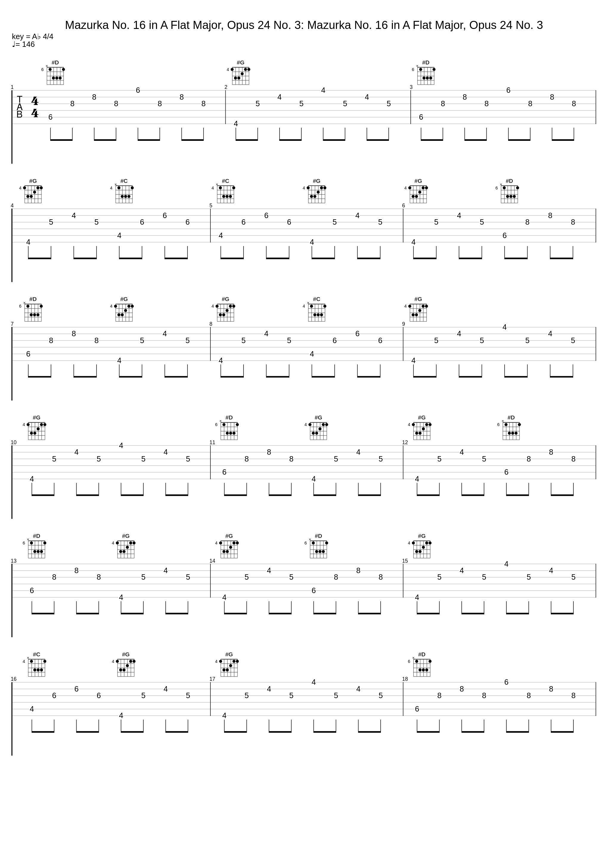 Mazurka No. 16 in A Flat Major, Opus 24 No. 3: Mazurka No. 16 in A Flat Major, Opus 24 No. 3_Arthur Rubenstein,Frédéric Chopin_1