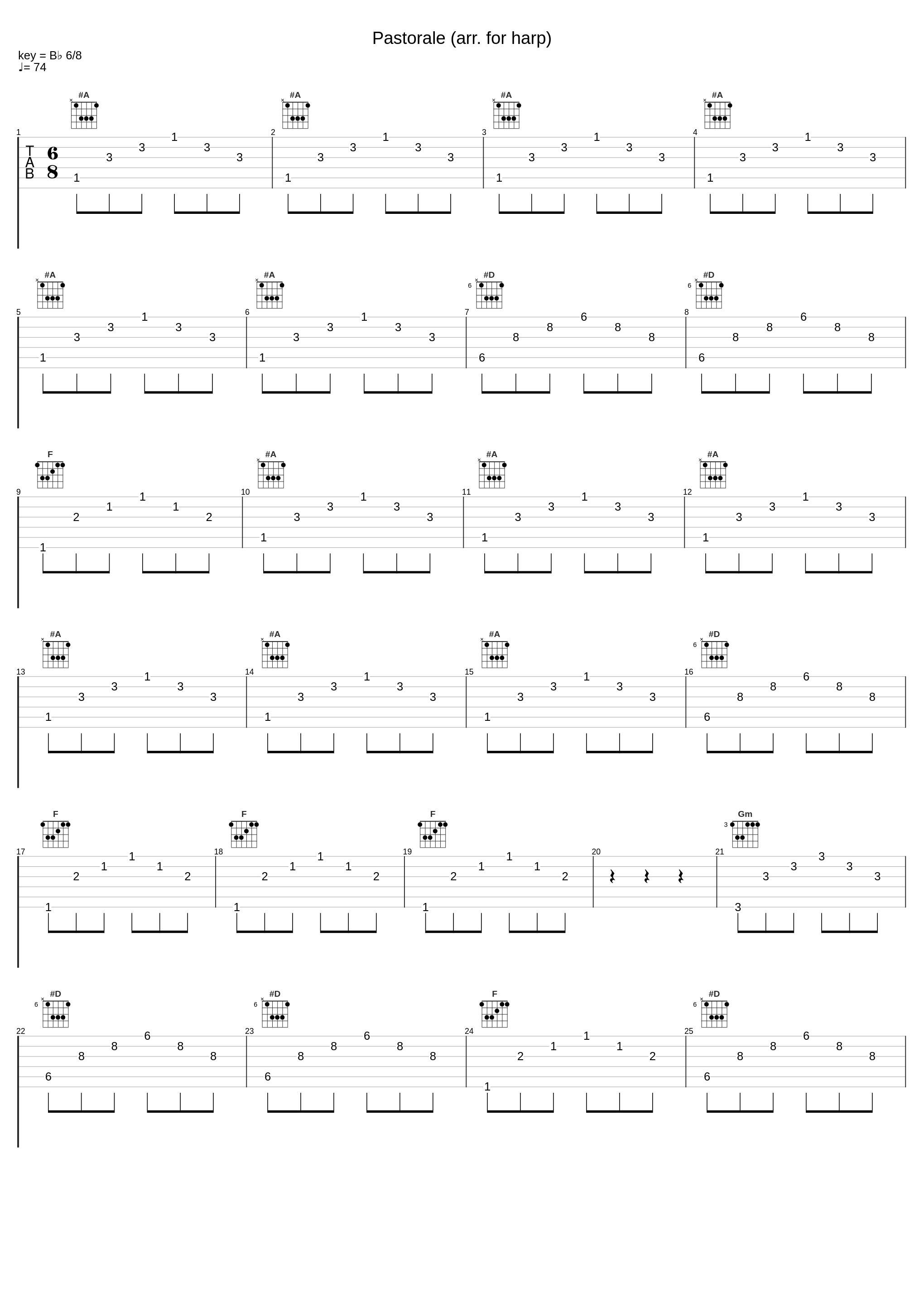 Pastorale (arr. for harp)_Andrea Vigh_1