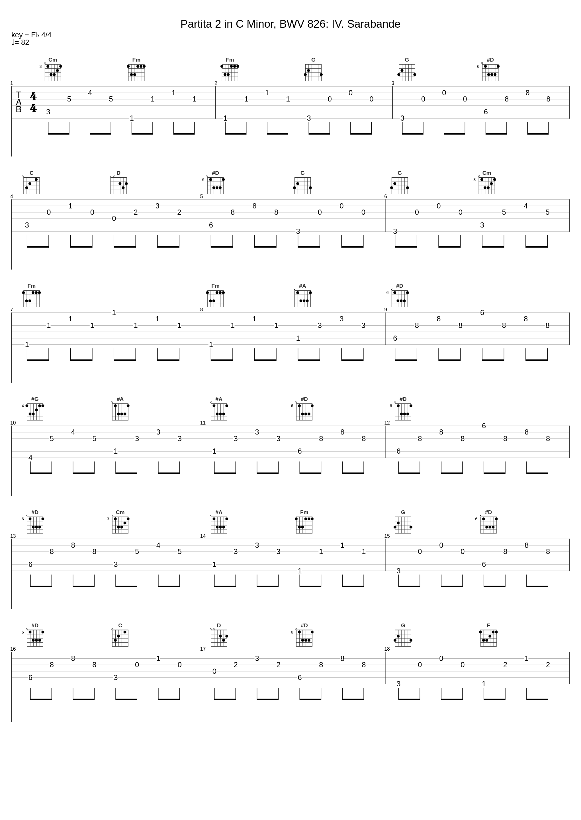 Partita 2 in C Minor, BWV 826: IV. Sarabande_Tzvi Erez_1