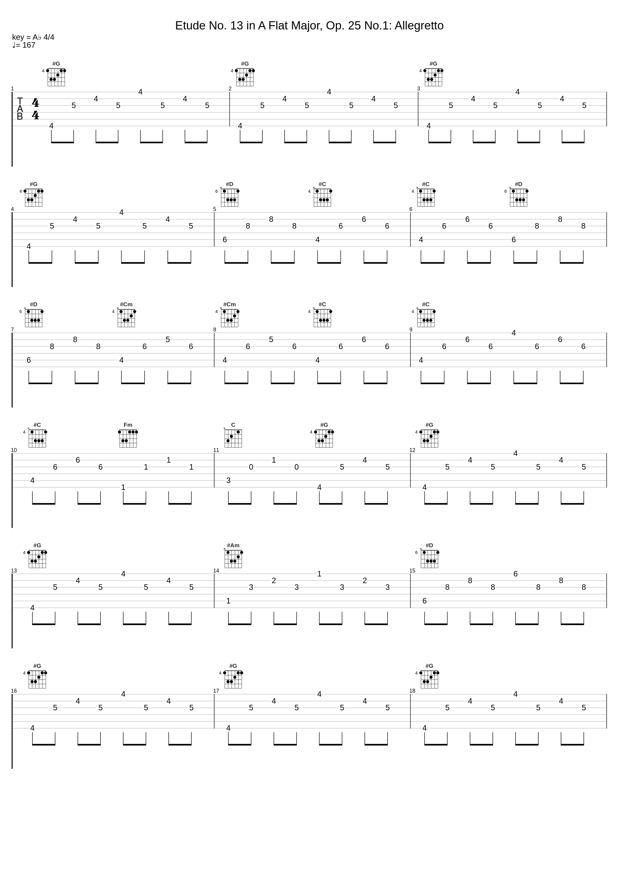 Etude No. 13 in A Flat Major, Op. 25 No.1: Allegretto_Luis Carlos Molina Acevedo,Frédéric Chopin_1