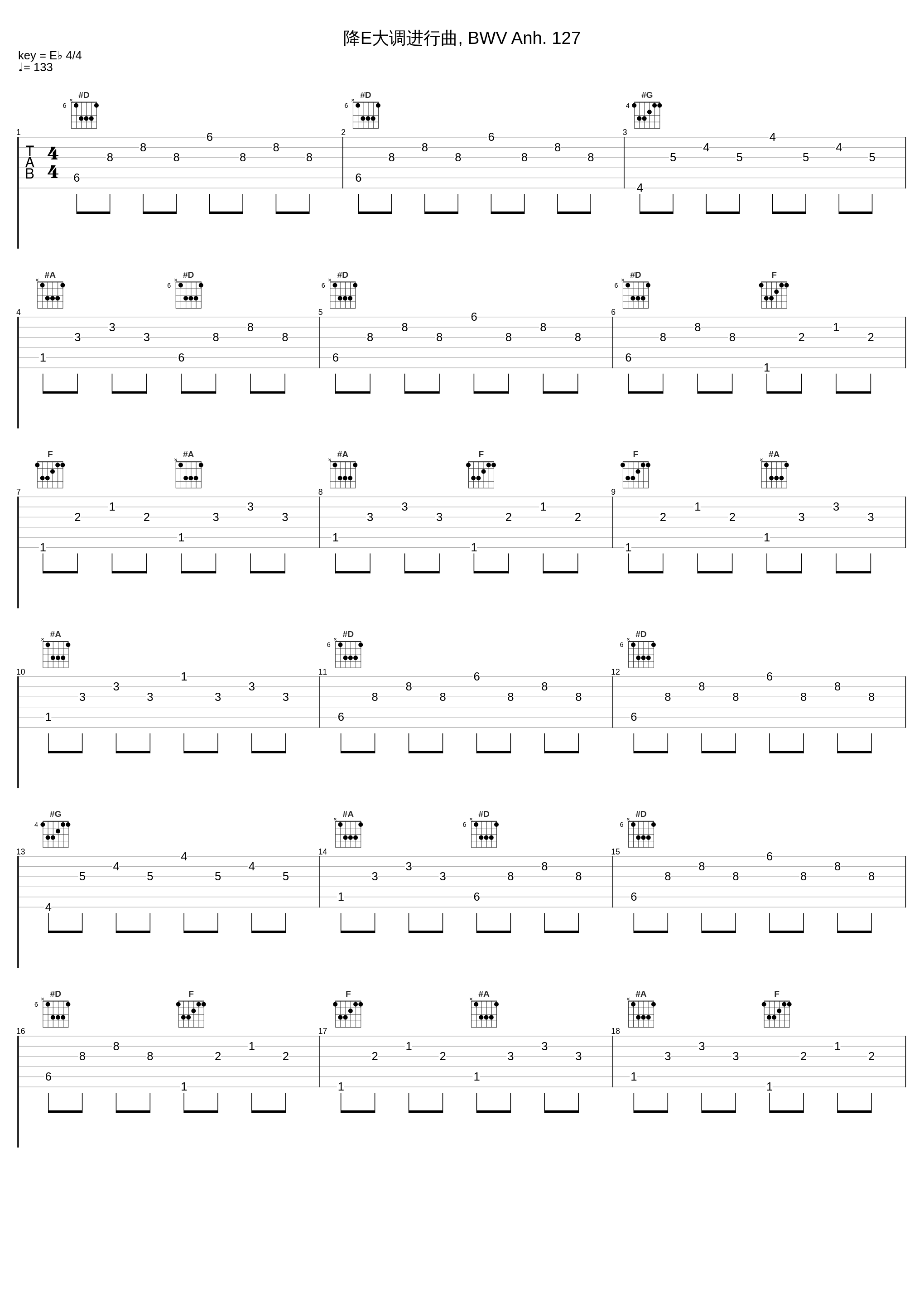降E大调进行曲, BWV Anh. 127_Wendy Anderson,Johann Sebastian Bach_1