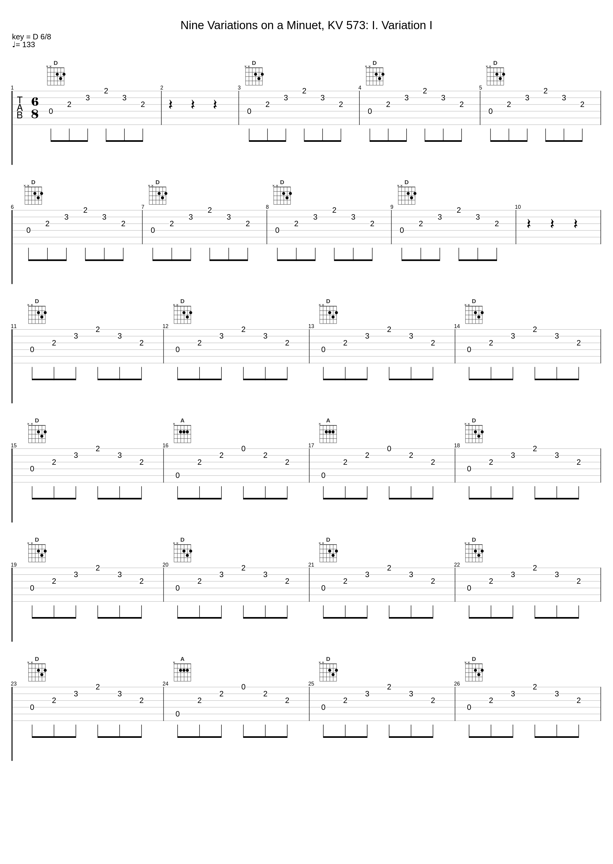 Nine Variations on a Minuet, KV 573: I. Variation I_Ingrid Haebler_1