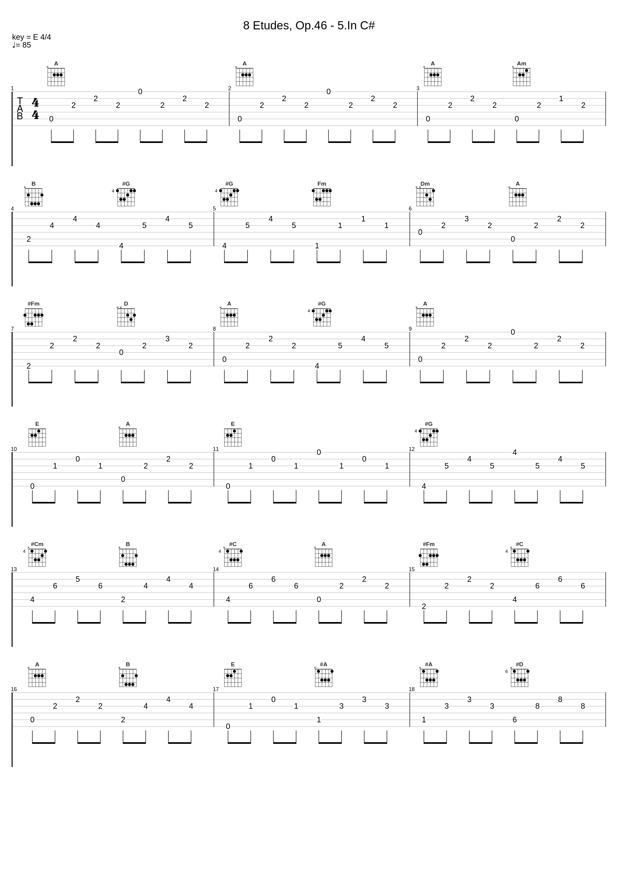 8 Etudes, Op.46 - 5.In C#_Alexander Scriabin_1