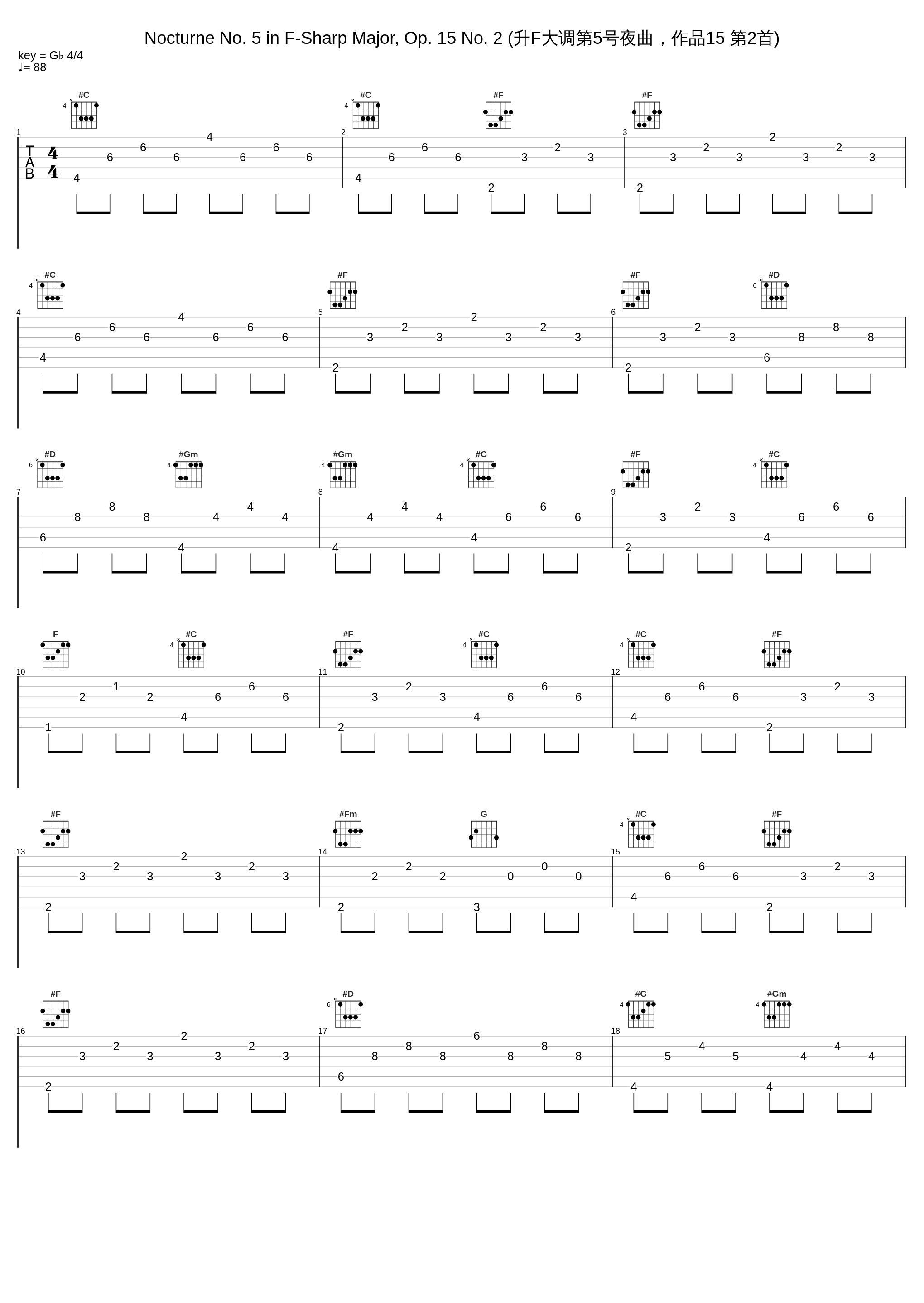 Nocturne No. 5 in F-Sharp Major, Op. 15 No. 2 (升F大调第5号夜曲，作品15 第2首)_Francois Chaplin_1