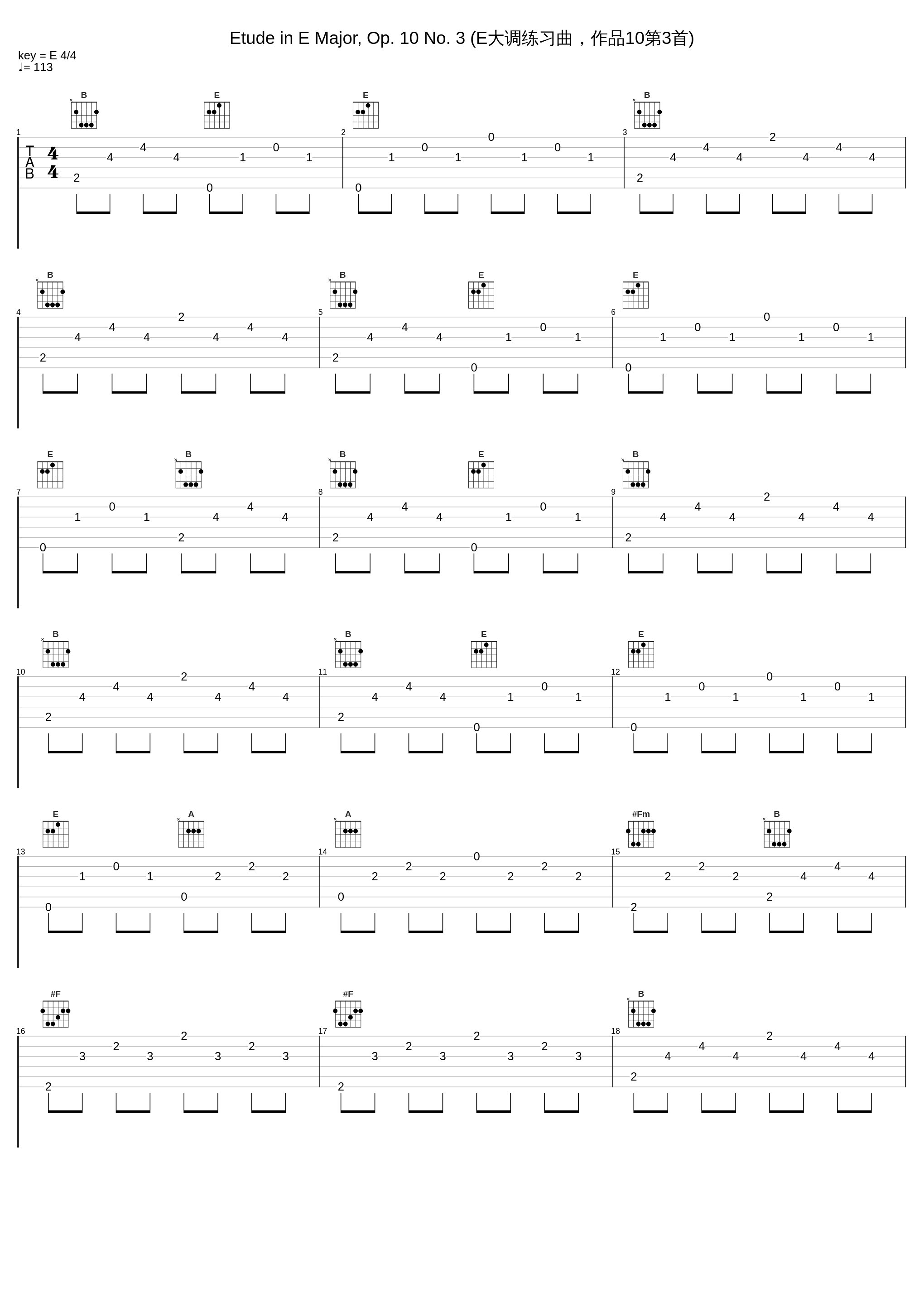 Etude in E Major, Op. 10 No. 3 (E大调练习曲，作品10第3首)_Stanislav Bunin_1