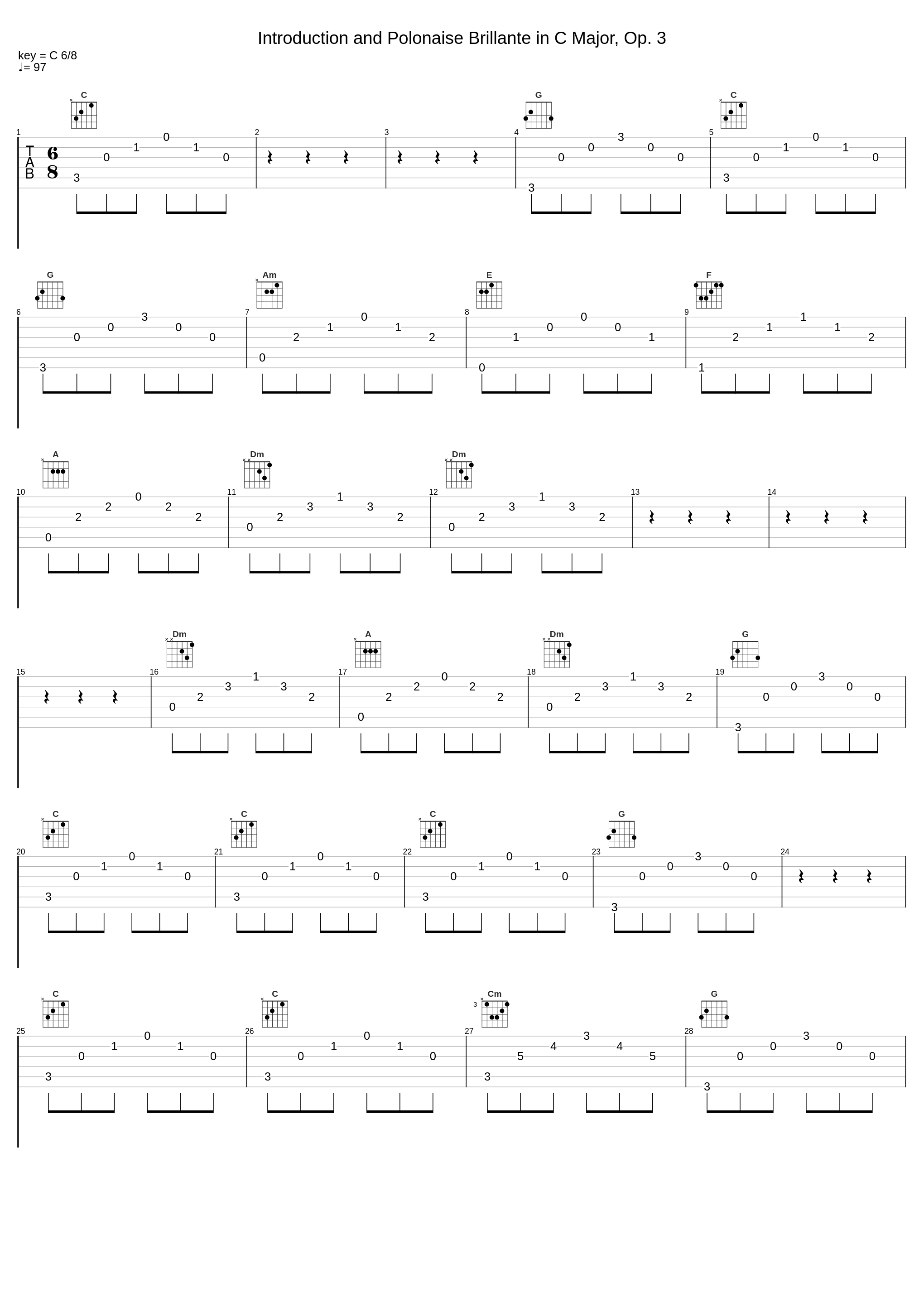 Introduction and Polonaise Brillante in C Major, Op. 3_Frédéric Chopin_1