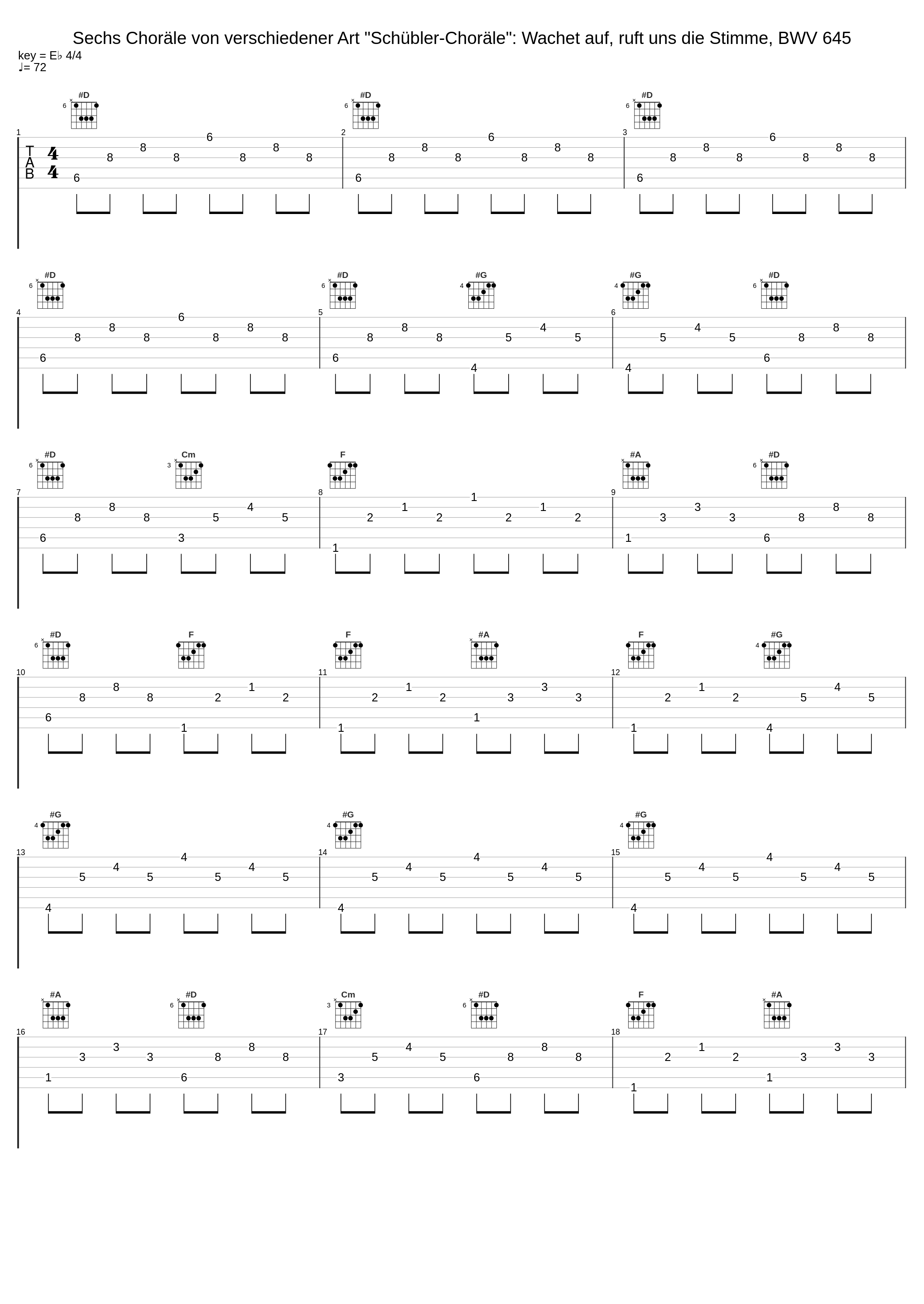 Sechs Choräle von verschiedener Art "Schübler-Choräle": Wachet auf, ruft uns die Stimme, BWV 645_Ernst-Erich Stender,Johann Sebastian Bach_1