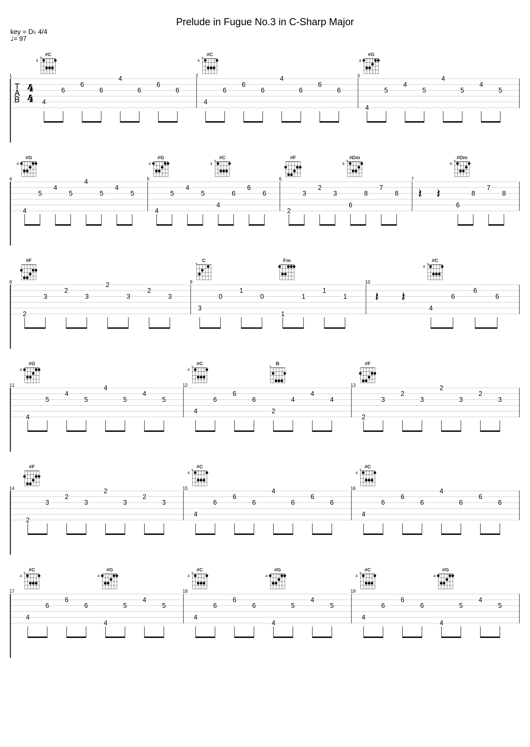 Prelude in Fugue No.3 in C-Sharp Major_Johann Sebastian Bach_1