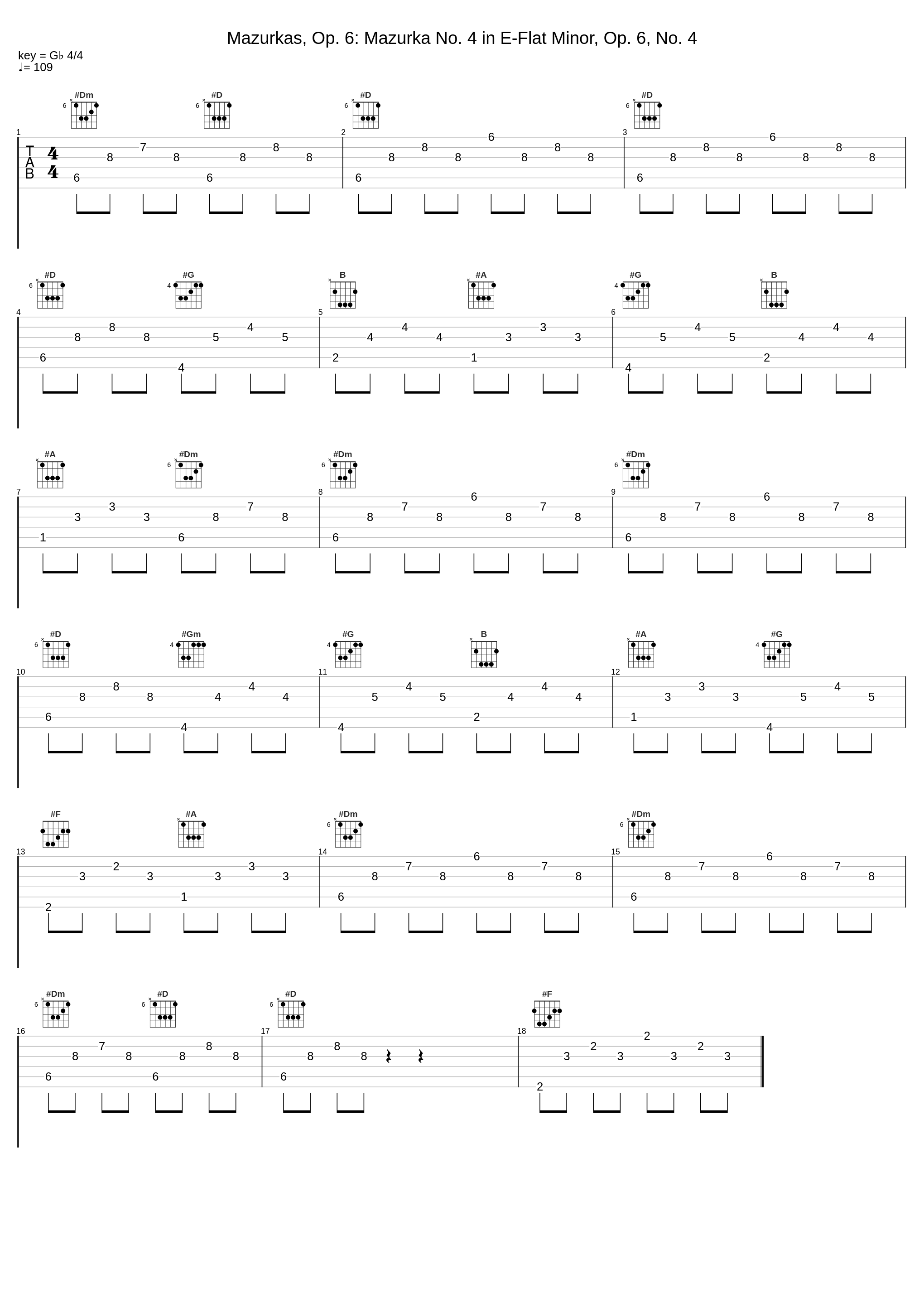 Mazurkas, Op. 6: Mazurka No. 4 in E-Flat Minor, Op. 6, No. 4_Gábor Csalog_1