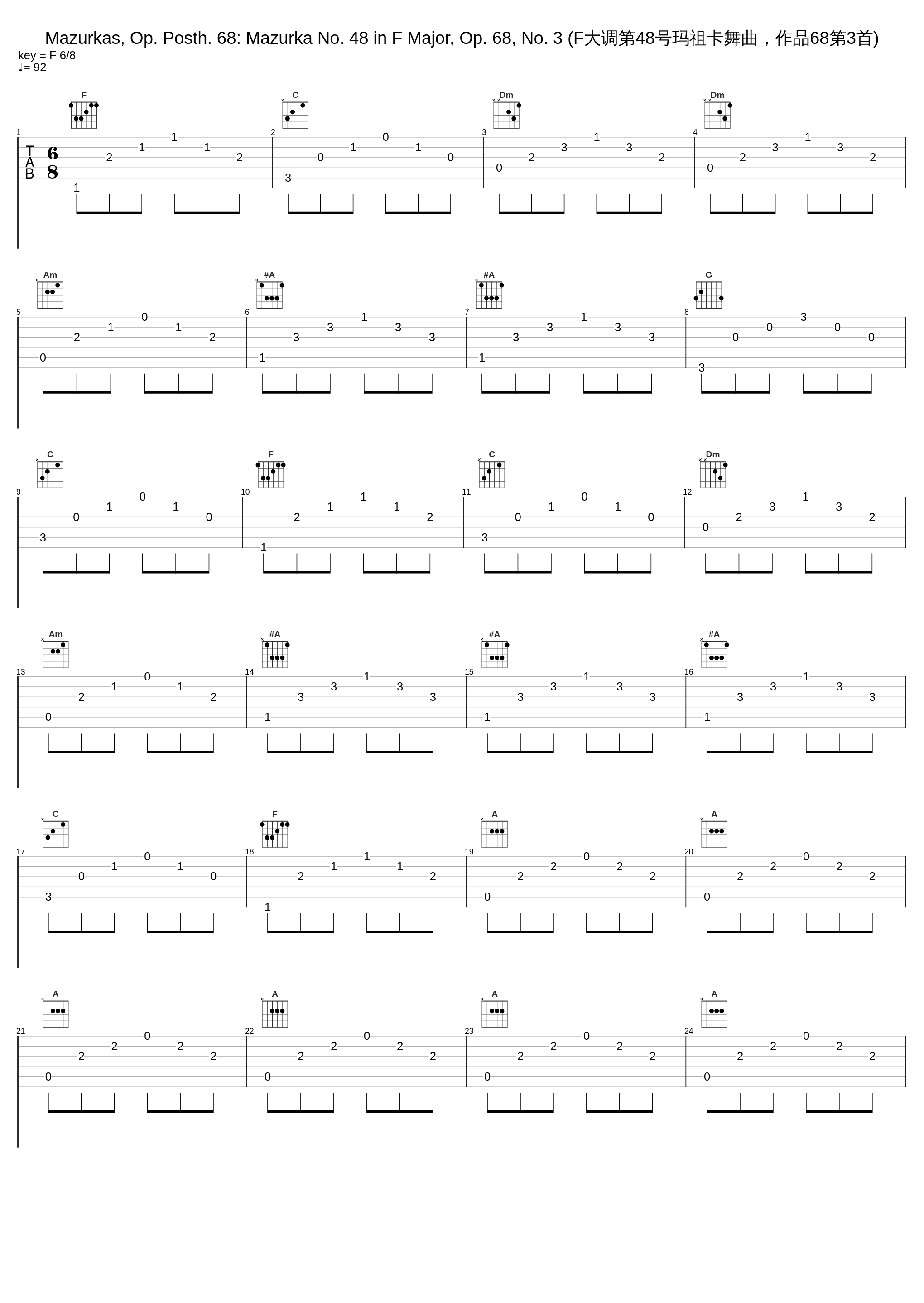 Mazurkas, Op. Posth. 68: Mazurka No. 48 in F Major, Op. 68, No. 3 (F大调第48号玛祖卡舞曲，作品68第3首)_Gábor Csalog_1