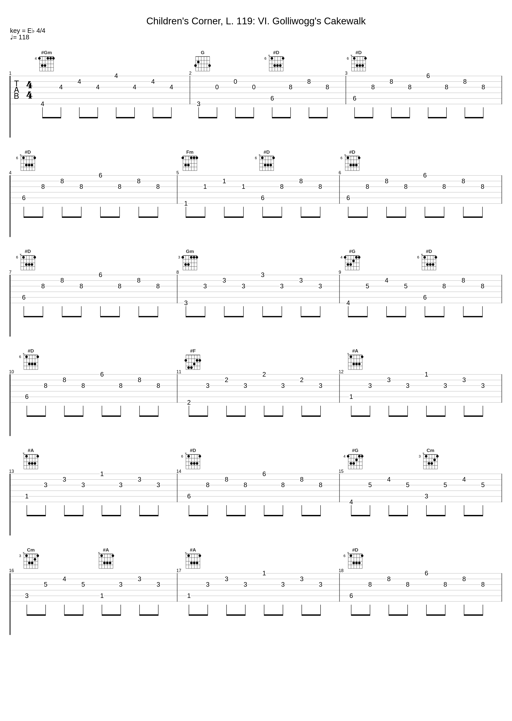 Children's Corner, L. 119: VI. Golliwogg's Cakewalk_Richard Settlement_1