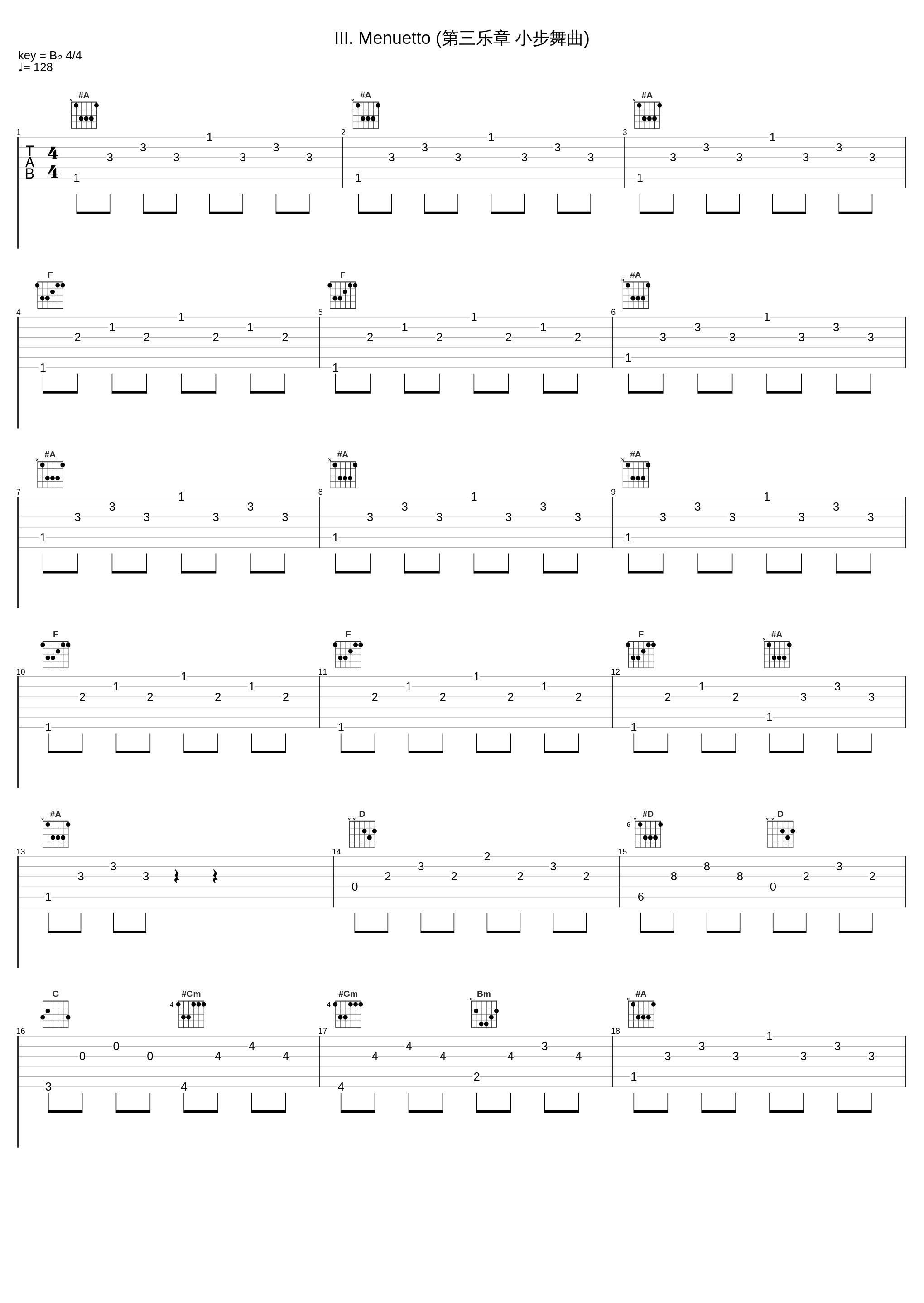 III. Menuetto (第三乐章 小步舞曲)_Wilhelm Backhaus_1