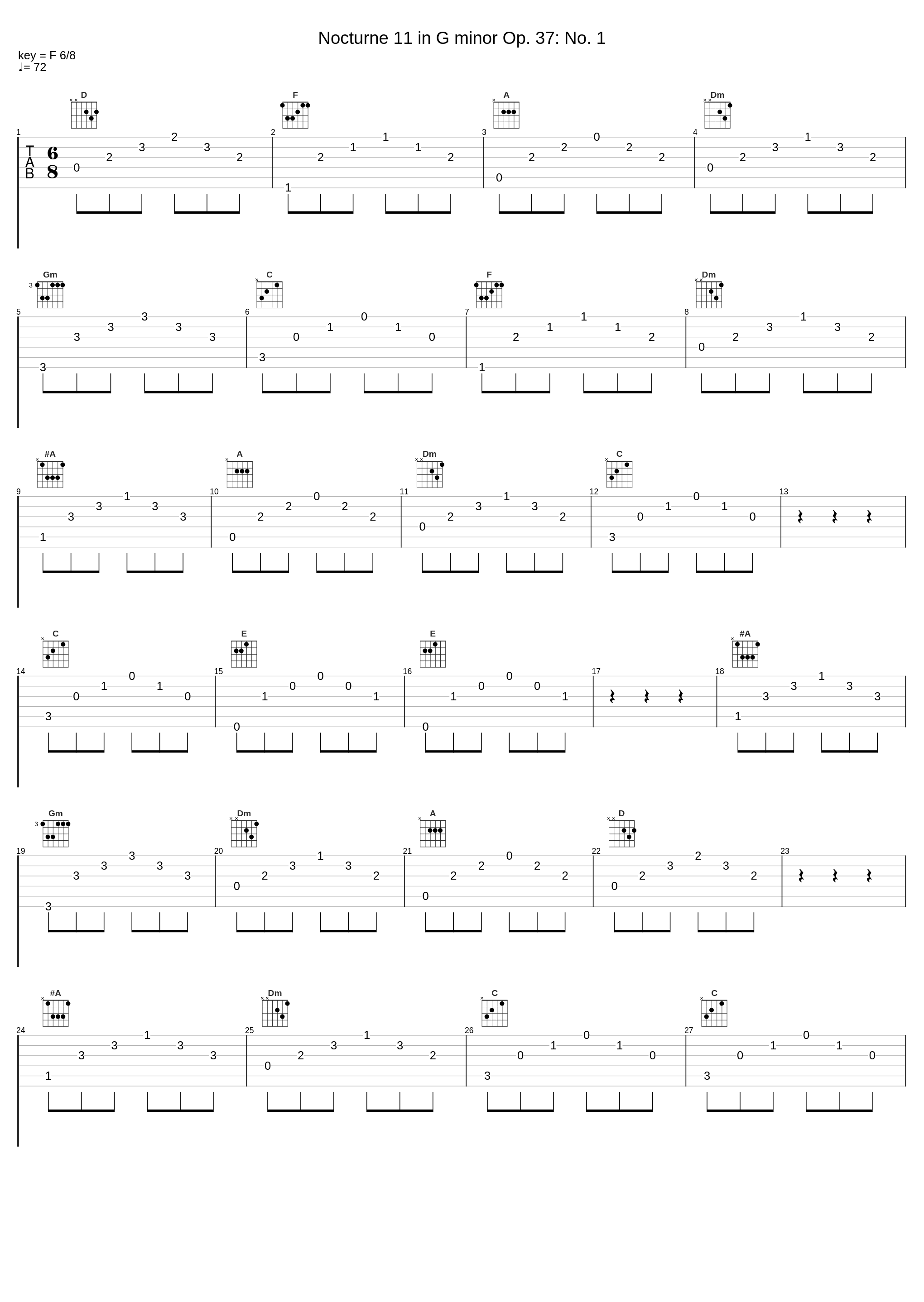 Nocturne 11 in G minor Op. 37: No. 1_The Synthesizer,Frédéric Chopin_1