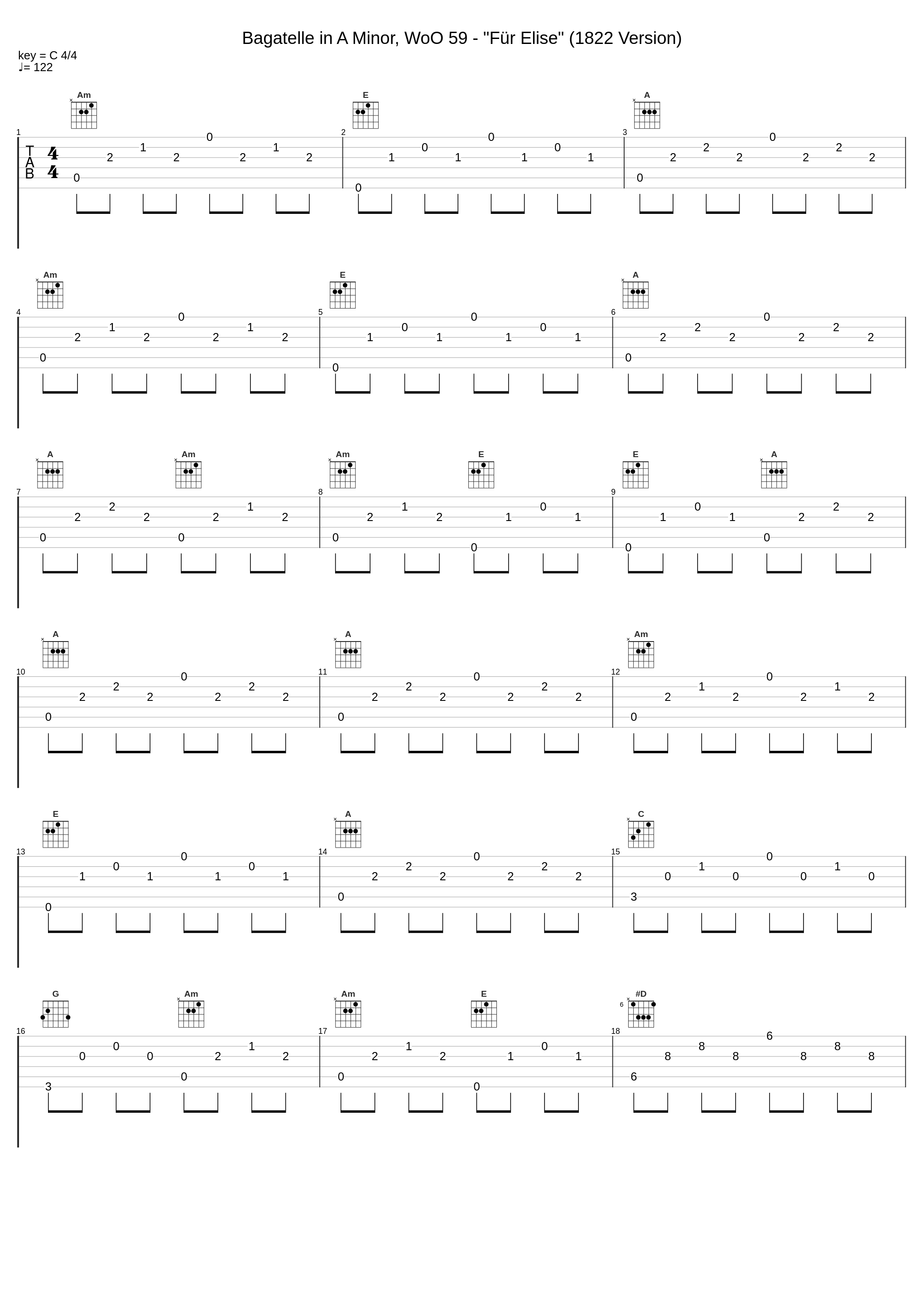 Bagatelle in A Minor, WoO 59 - "Für Elise" (1822 Version)_Tobias Koch_1