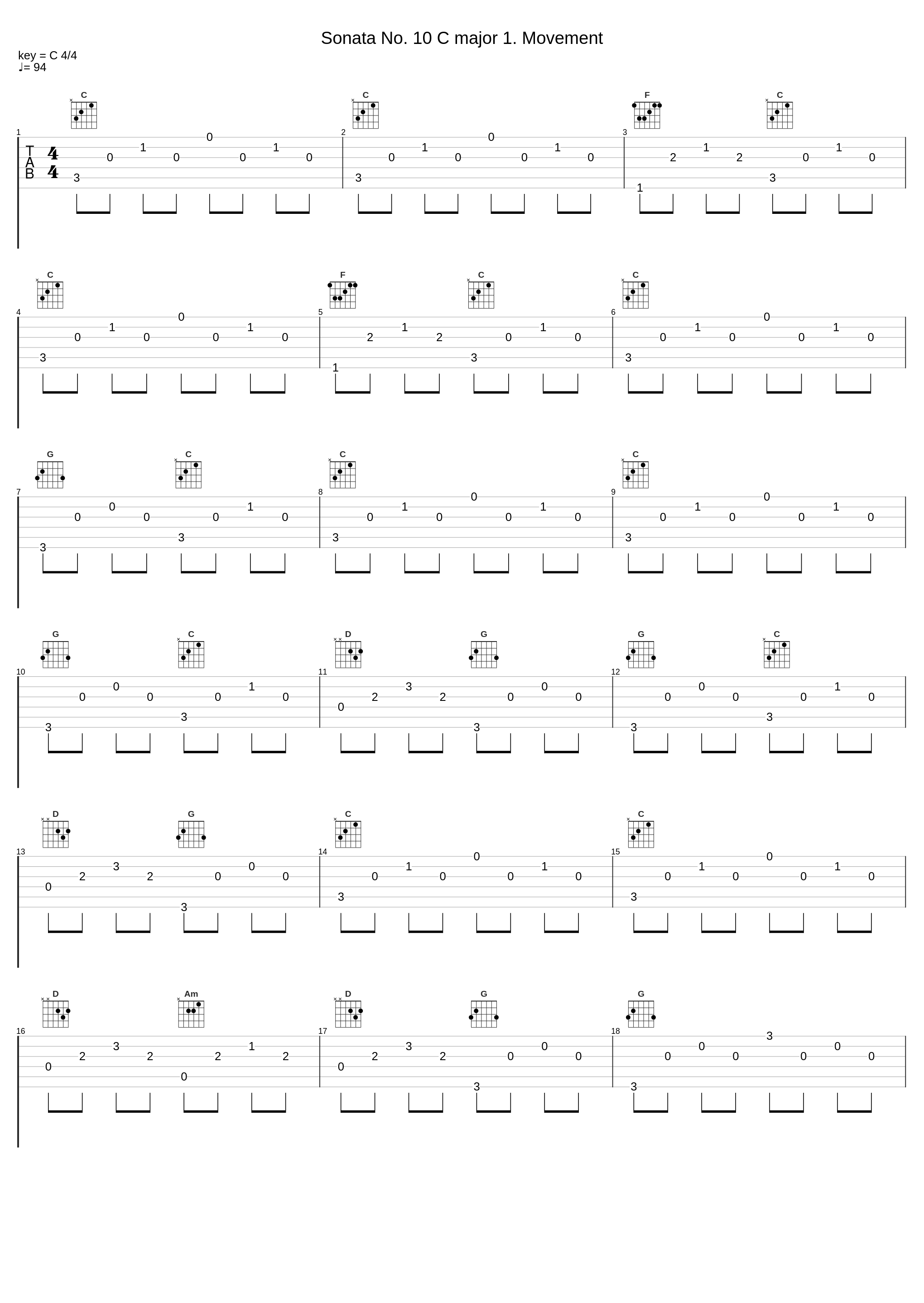 Sonata No. 10 C major 1. Movement_Wolfgang Amadeus Mozart,Nologo_1