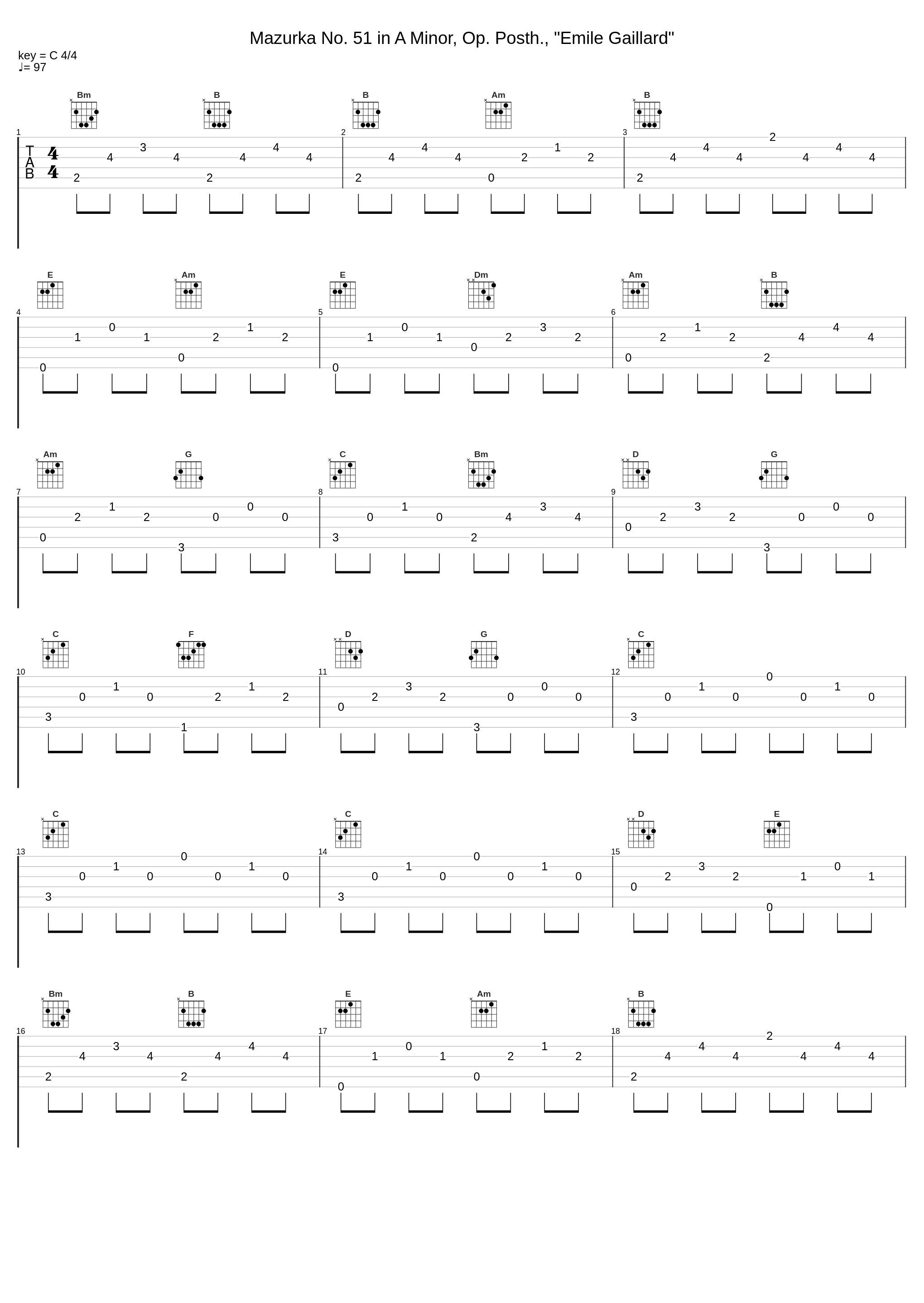 Mazurka No. 51 in A Minor, Op. Posth., "Emile Gaillard"_Gábor Csalog_1