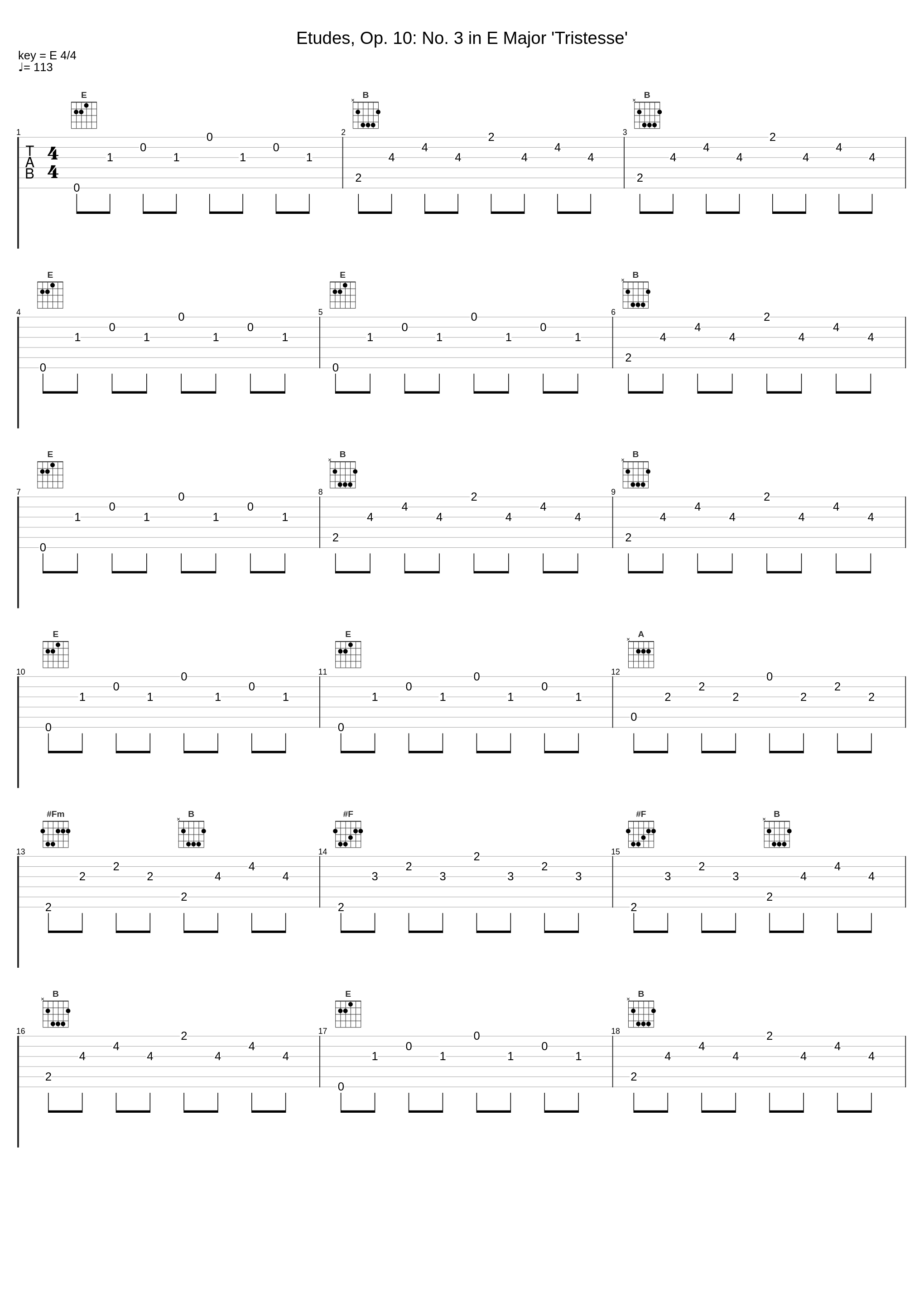 Etudes, Op. 10: No. 3 in E Major 'Tristesse'_Sonya Bach,Frédéric Chopin_1