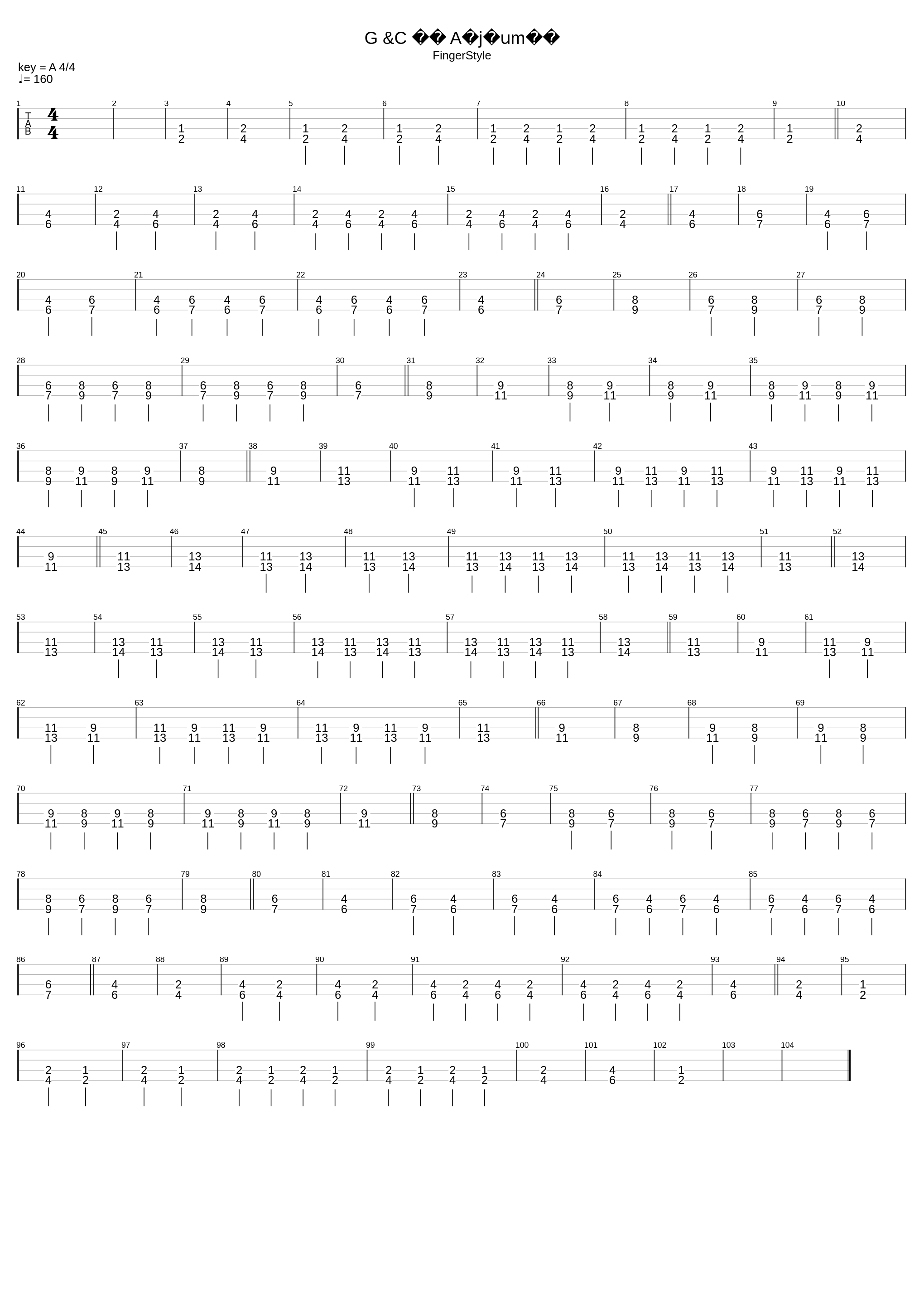 G&C弦a大調練習_Tsaicasper_1