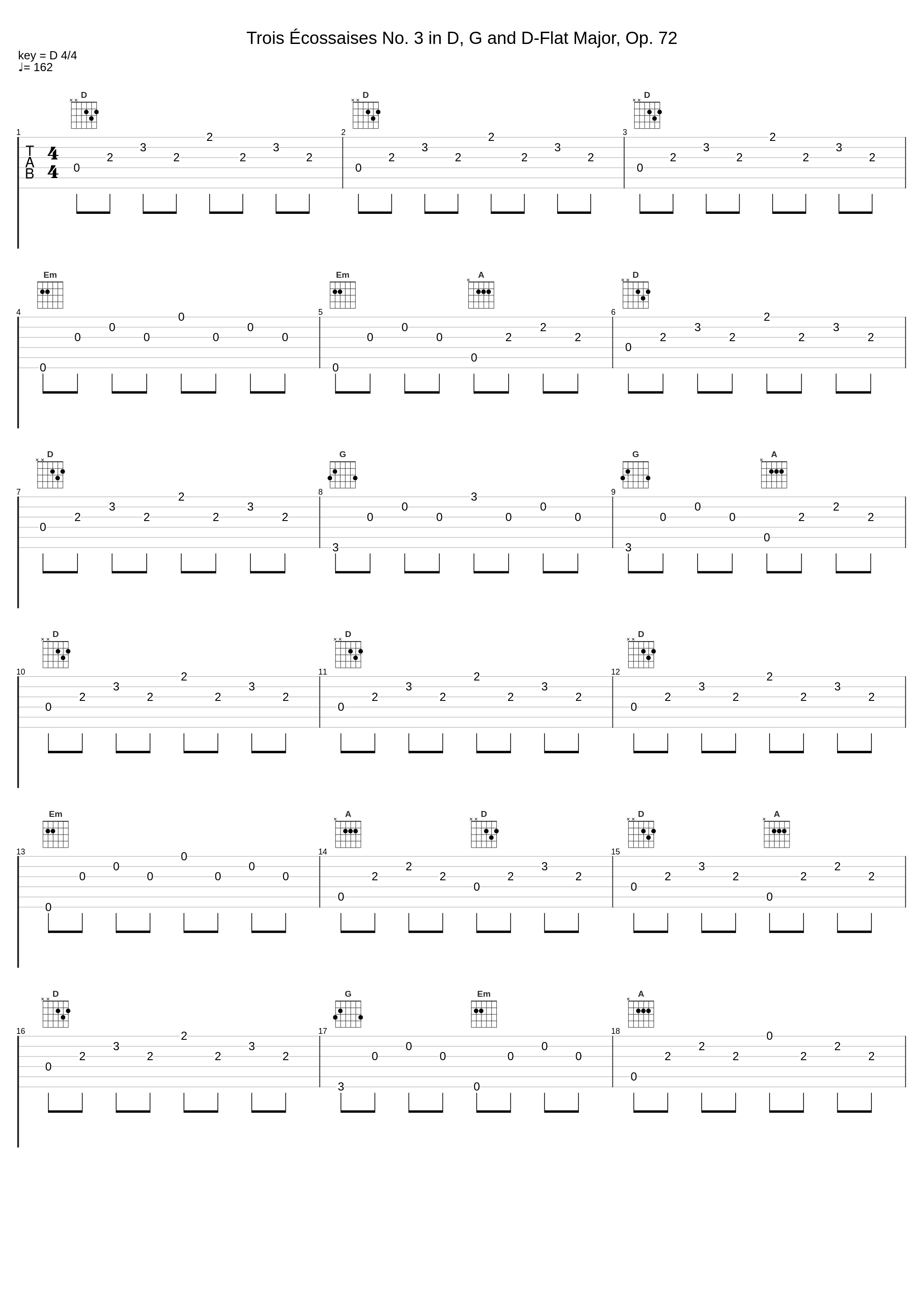 Trois Écossaises No. 3 in D, G and D-Flat Major, Op. 72_Arthur Schoonderwoerd,Frédéric Chopin_1