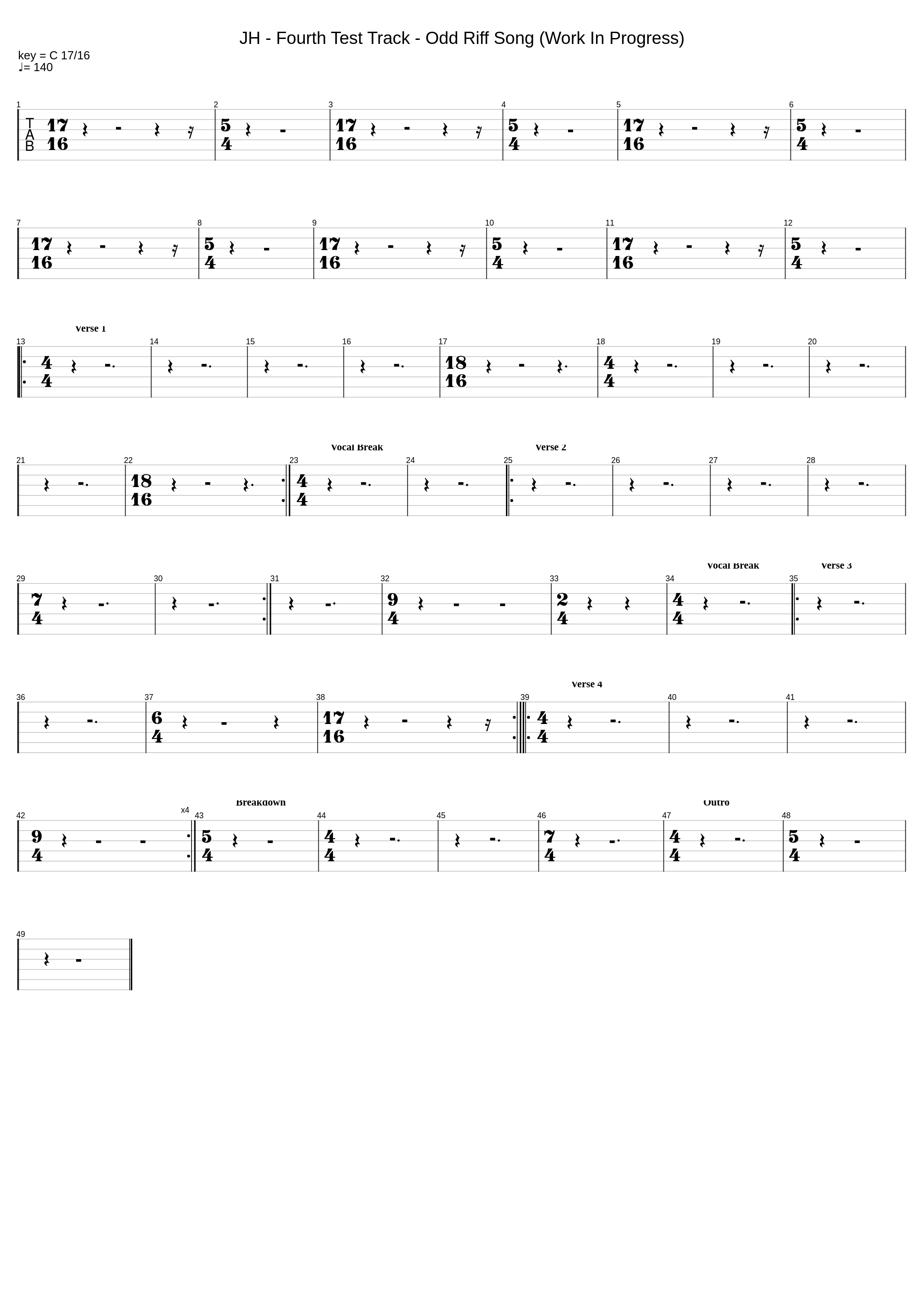 JH - Fourth Test Track - Odd Riff Song (Work In Progress)_Jean-Luc Hoareau_1