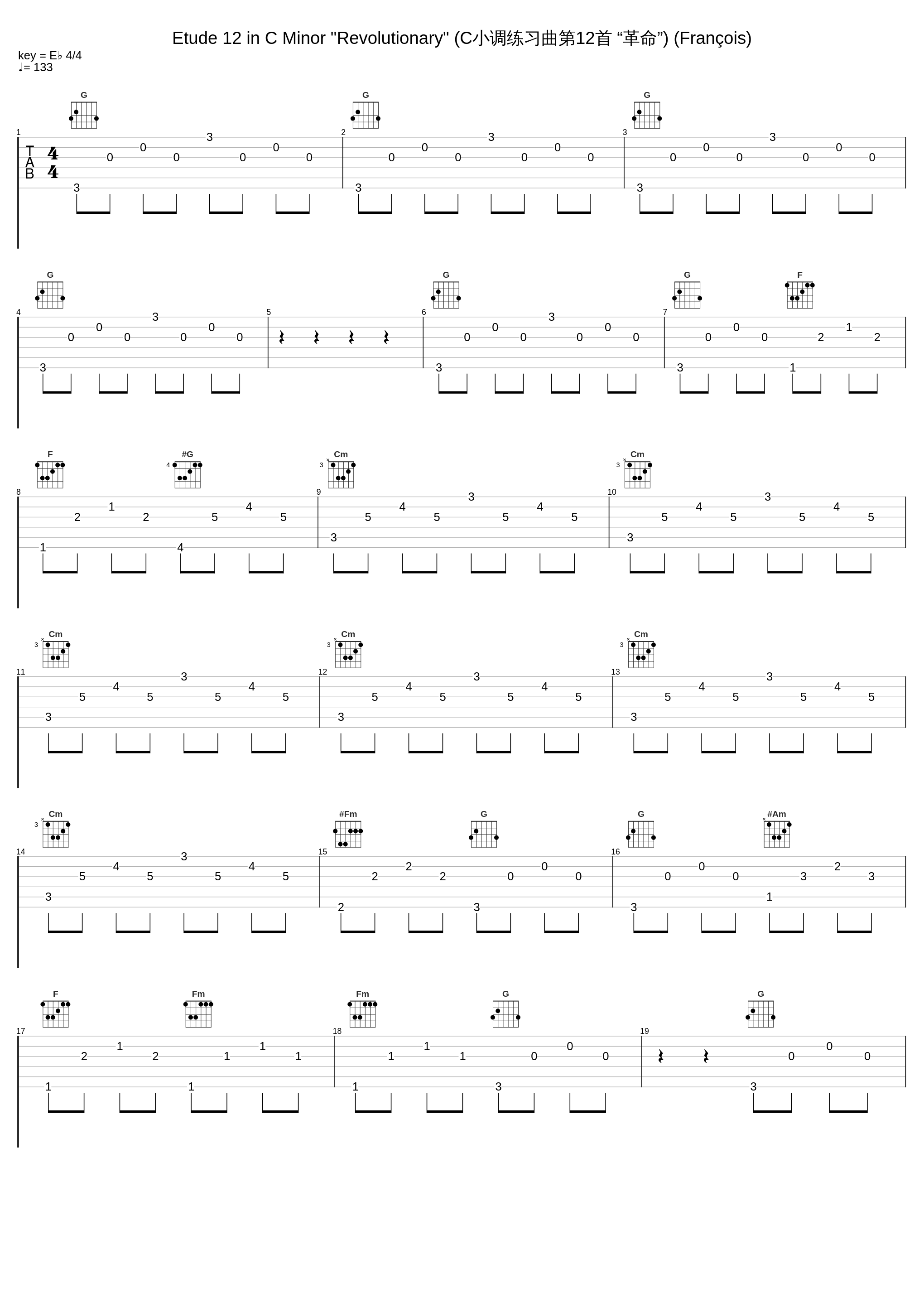 Etude 12 in C Minor "Revolutionary" (C小调练习曲第12首 “革命”) (François)_Samson François_1