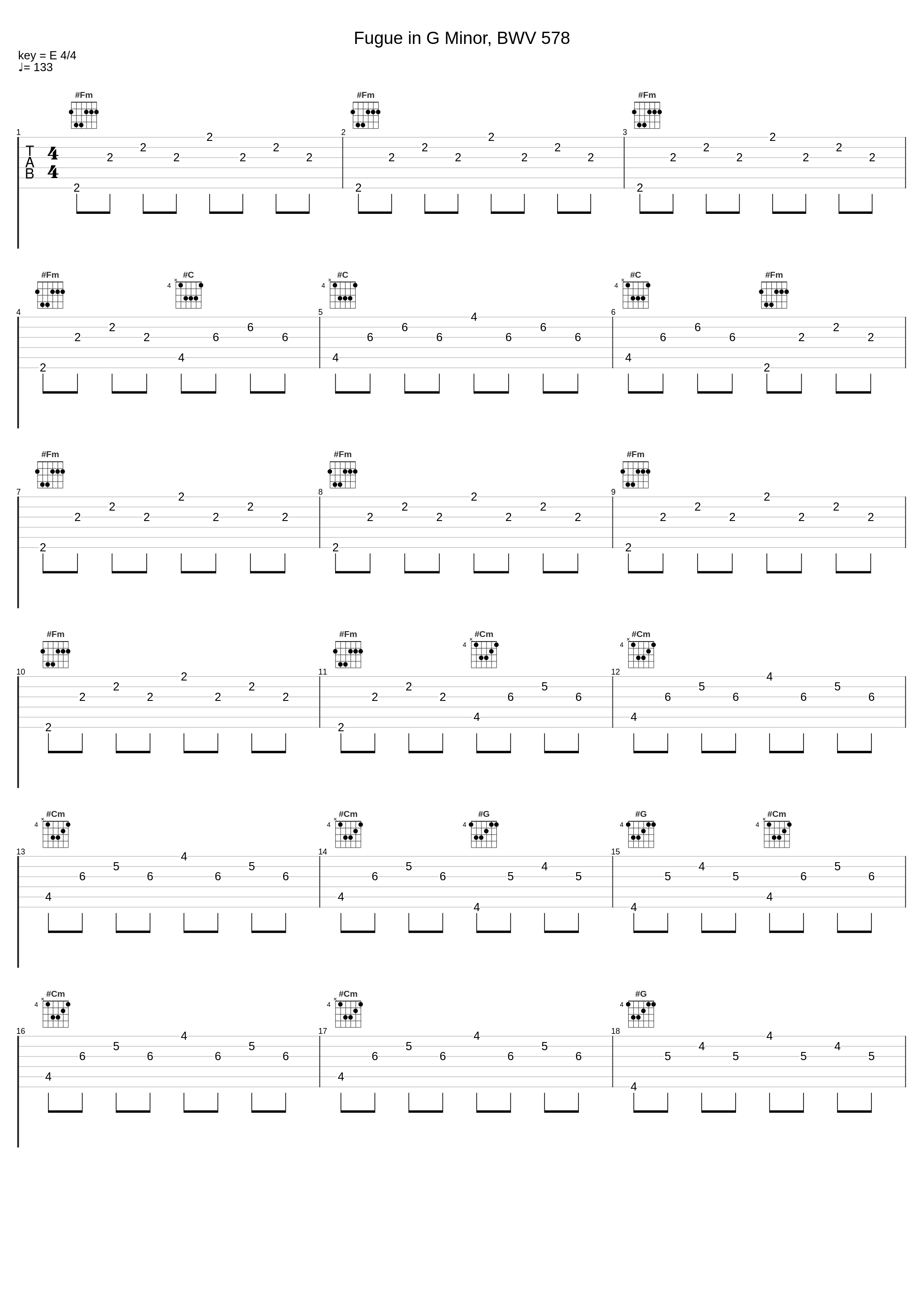 Fugue in G Minor, BWV 578_Jacques van Oortmerssen,Johann Sebastian Bach_1