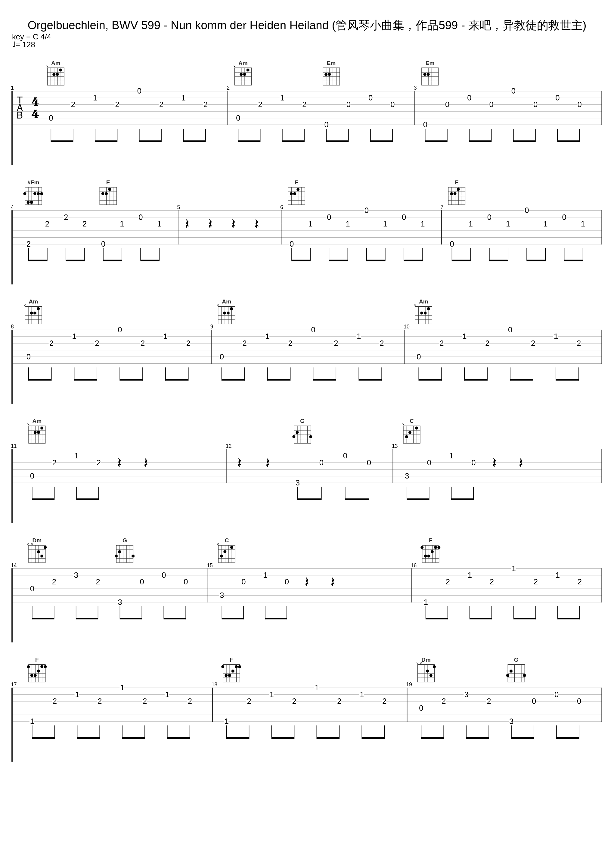 Orgelbuechlein, BWV 599 - Nun komm der Heiden Heiland (管风琴小曲集，作品599 - 来吧，异教徒的救世主)_Alessio Corti,Johann Sebastian Bach_1