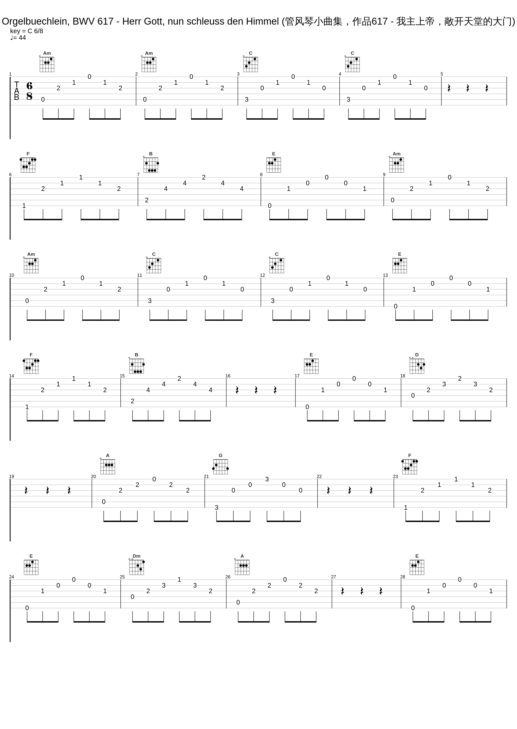 Orgelbuechlein, BWV 617 - Herr Gott, nun schleuss den Himmel (管风琴小曲集，作品617 - 我主上帝，敞开天堂的大门)_Alessio Corti,Johann Sebastian Bach_1