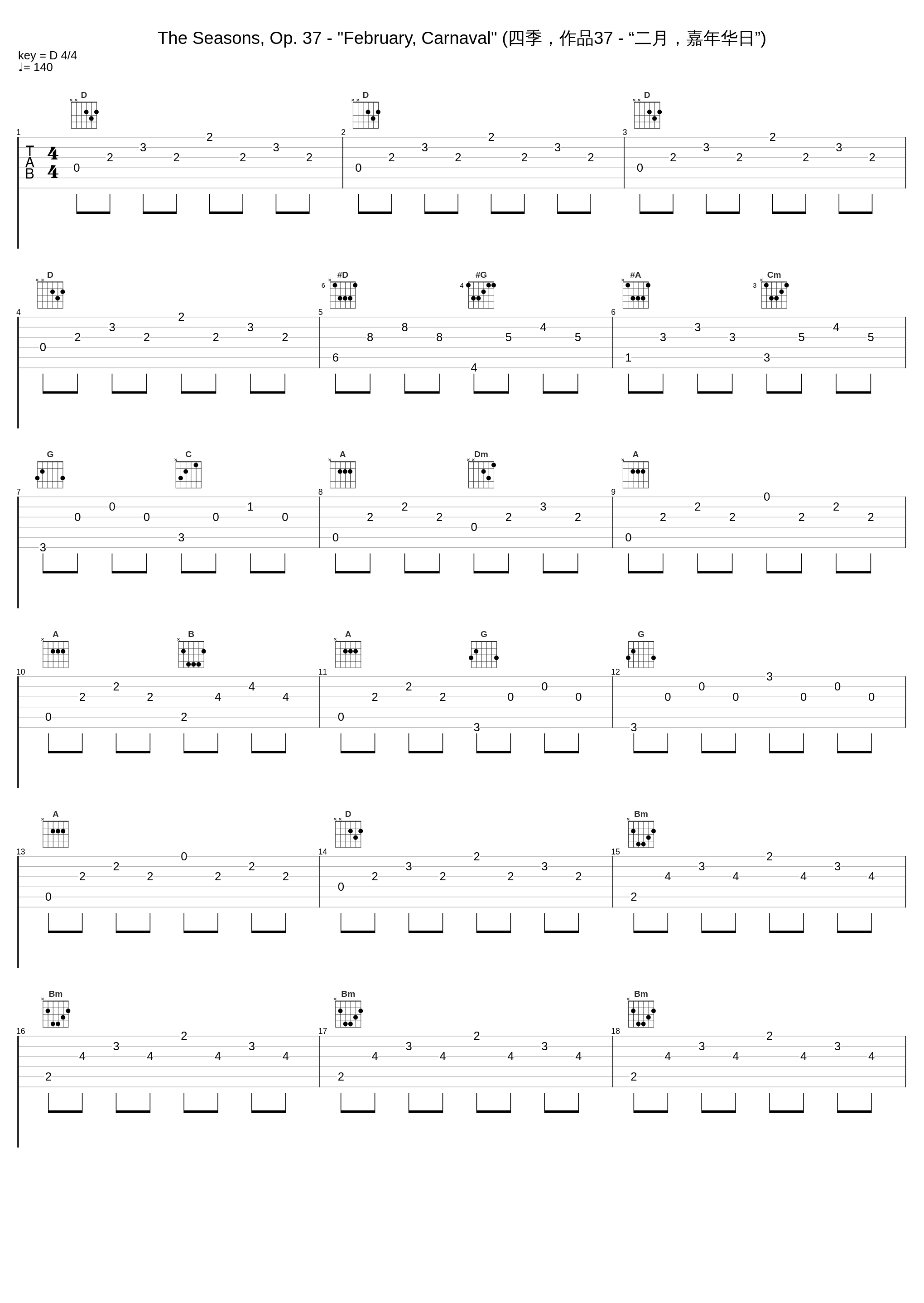 The Seasons, Op. 37 - "February, Carnaval" (四季，作品37 - “二月，嘉年华日”)_Polifónica de Música Clásica de Barcelona,Herbert Walter_1