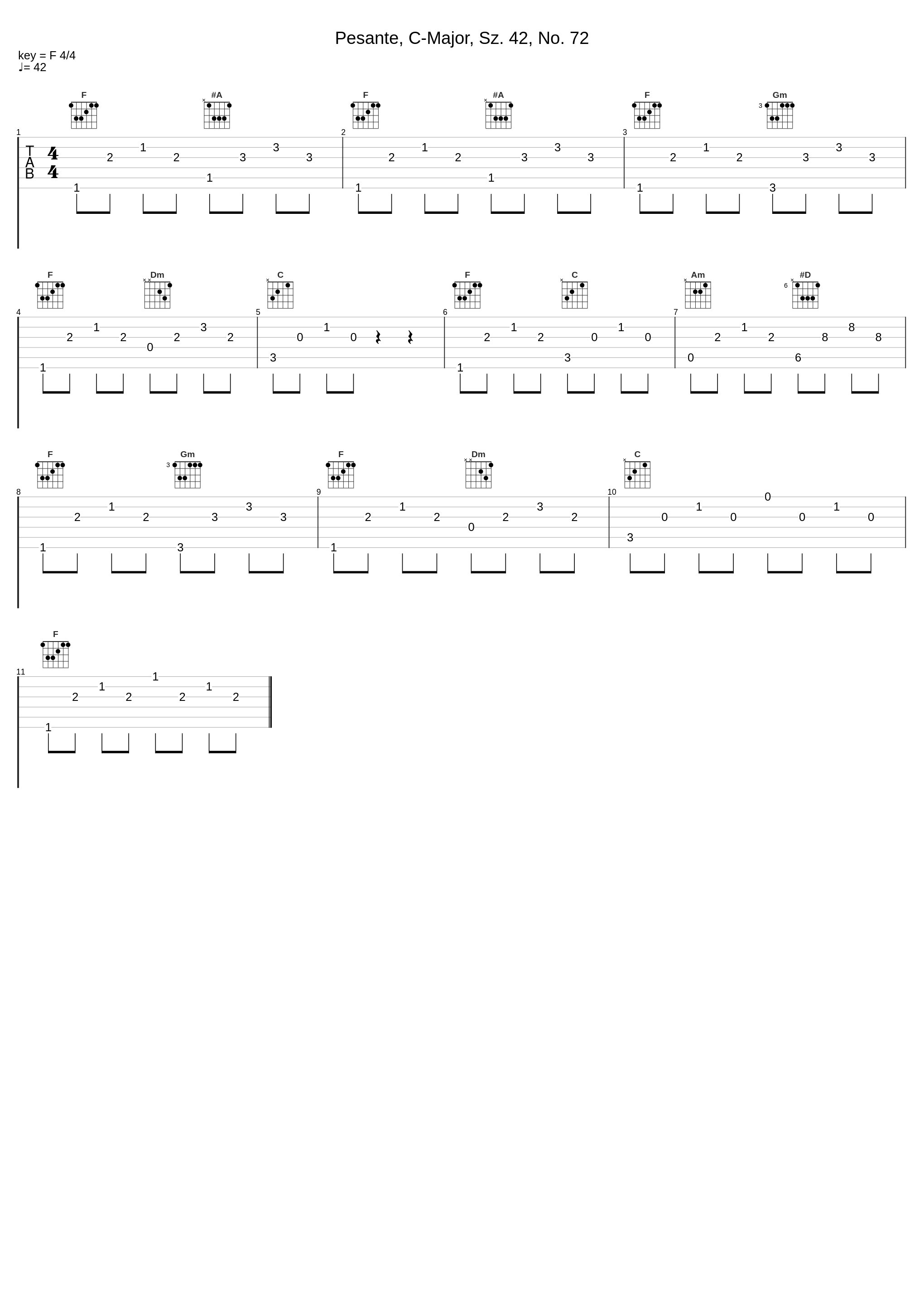 Pesante, C-Major, Sz. 42, No. 72_Robert von Heeren,Béla Bartók_1