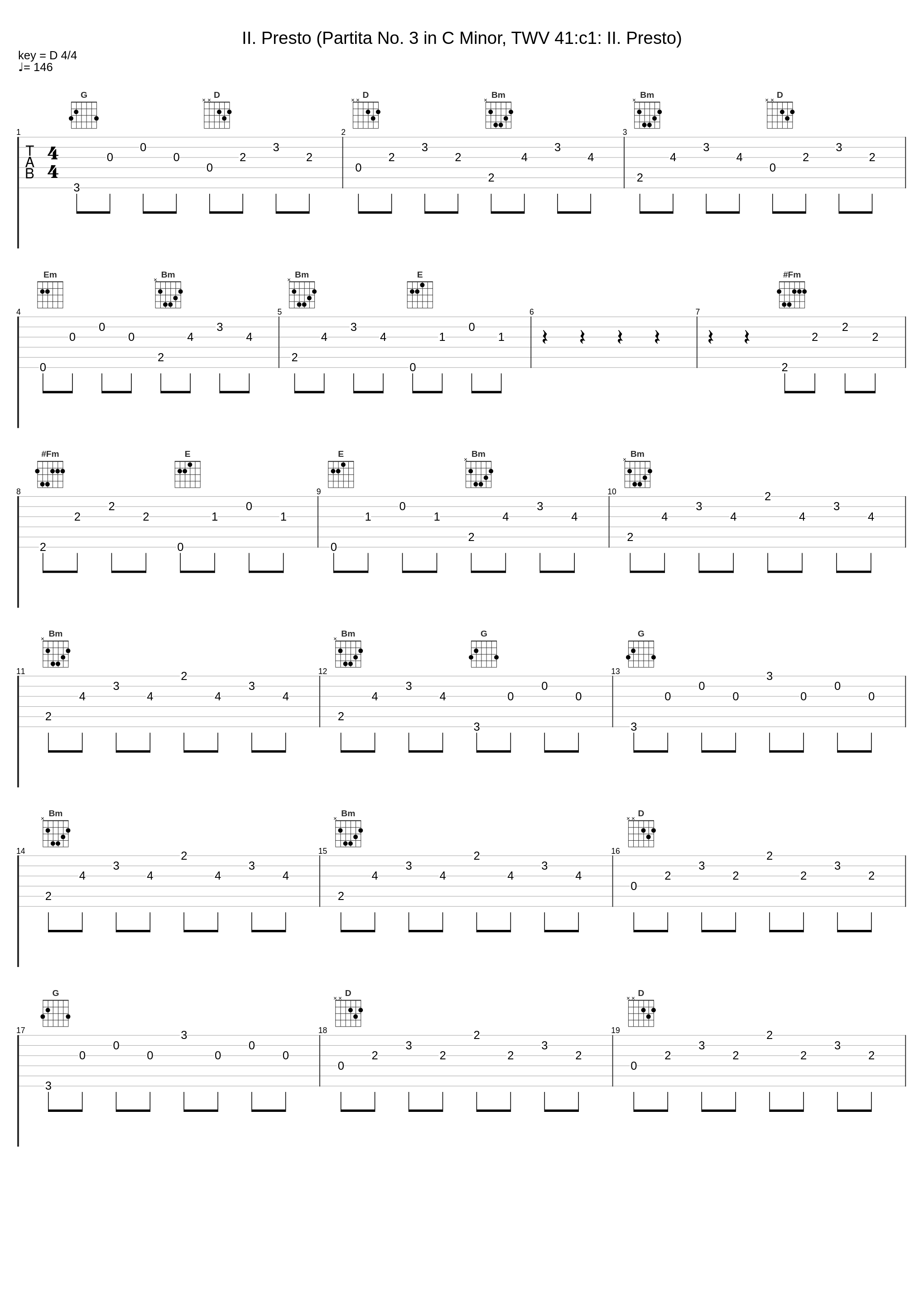 II. Presto (Partita No. 3 in C Minor, TWV 41:c1: II. Presto)_Manuel Tomadin,Manuel Staropoli_1