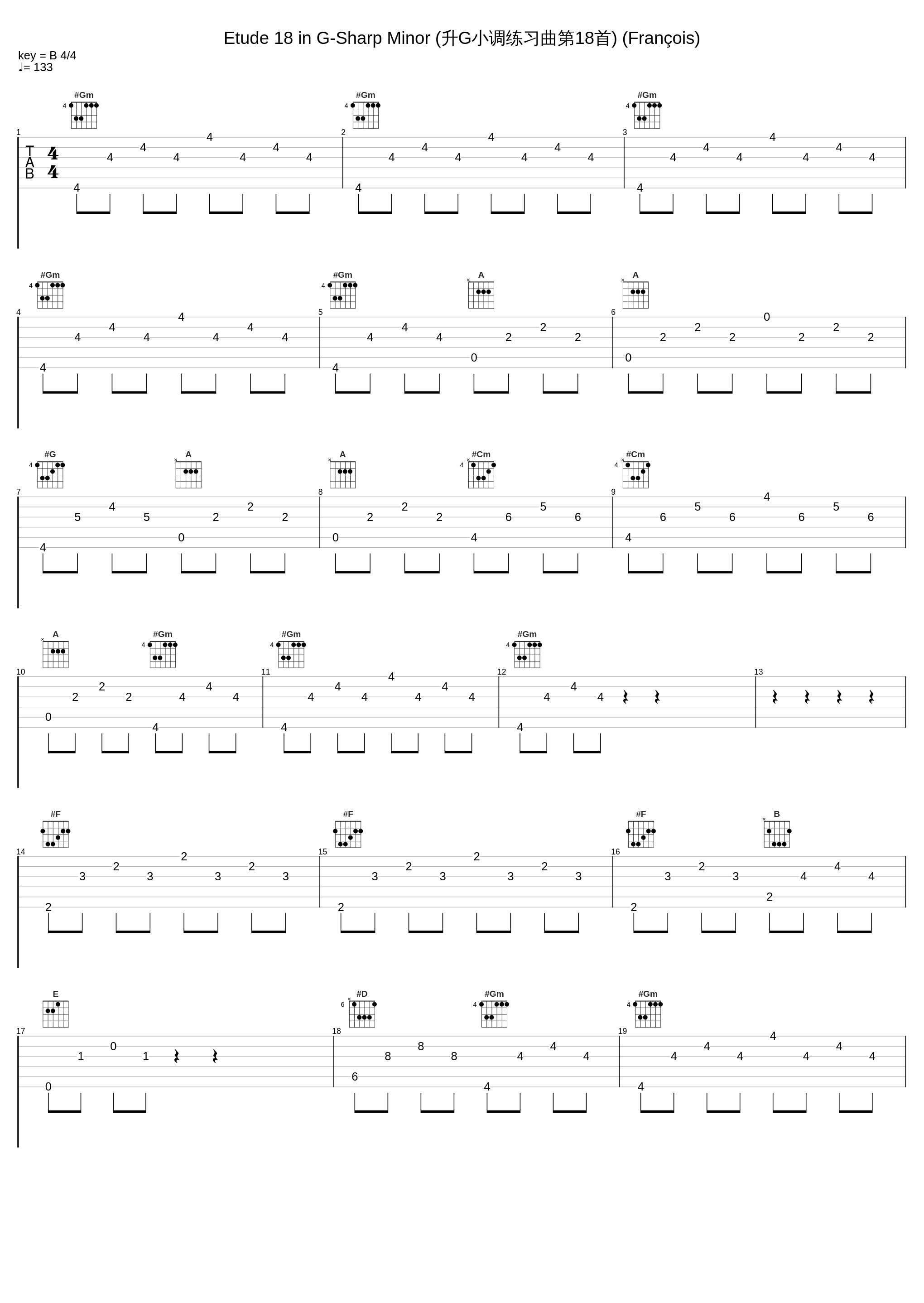 Etude 18 in G-Sharp Minor (升G小调练习曲第18首) (François)_Samson François_1