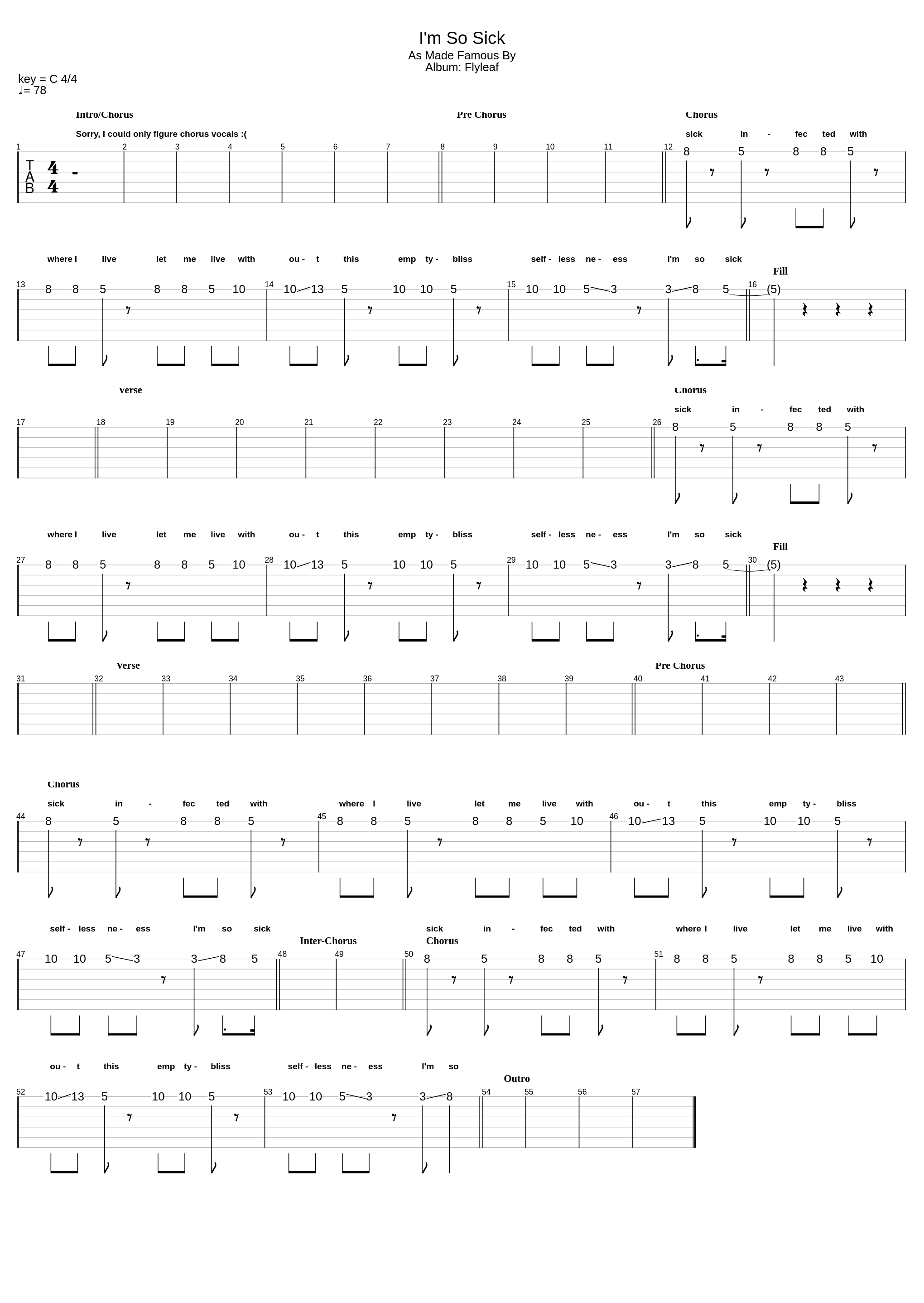 I'm So Sick Played With Drop C_Flyleaf_1