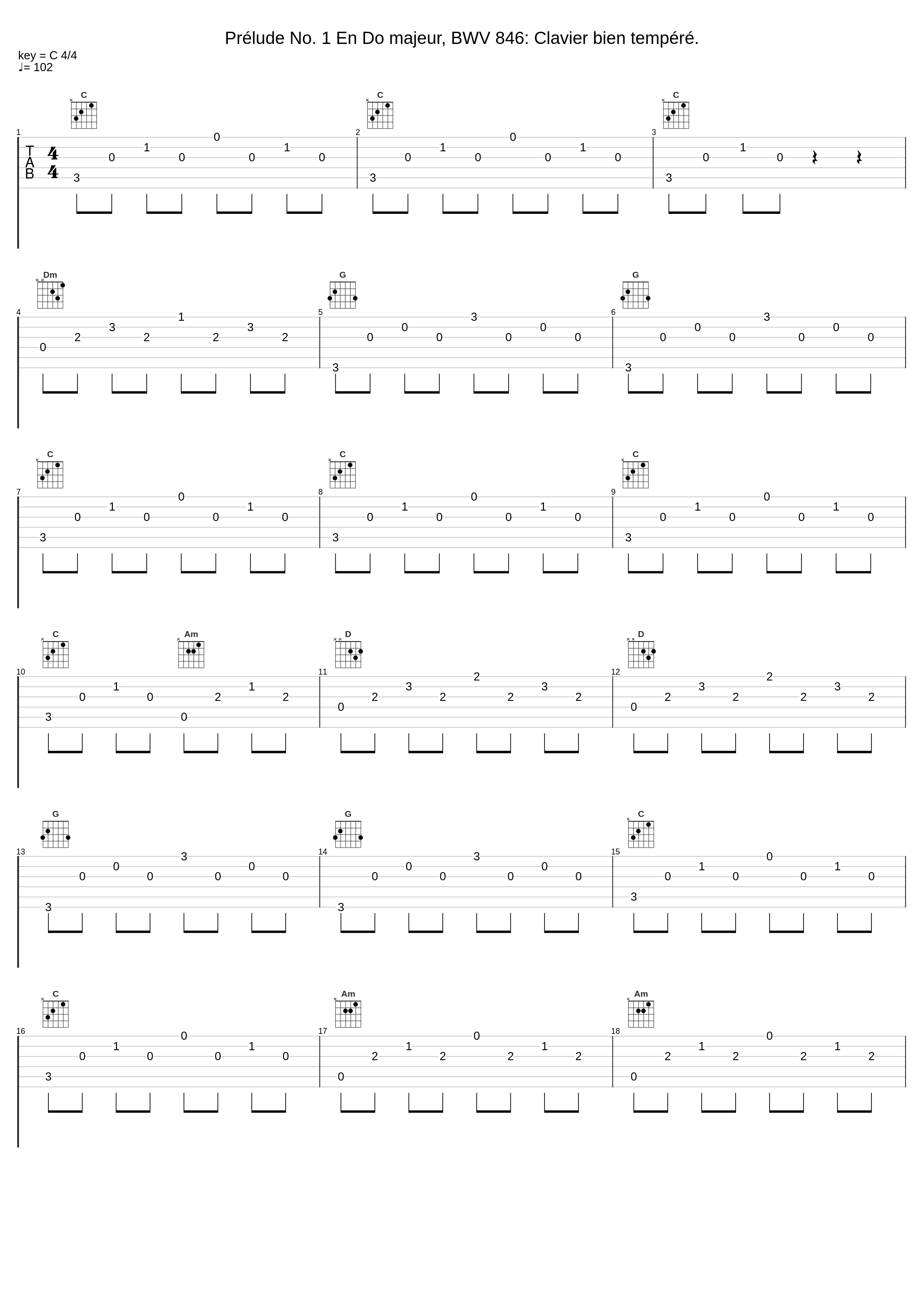 Prélude No. 1 En Do majeur, BWV 846: Clavier bien tempéré._Ut Re Mi,Johann Sebastian Bach_1