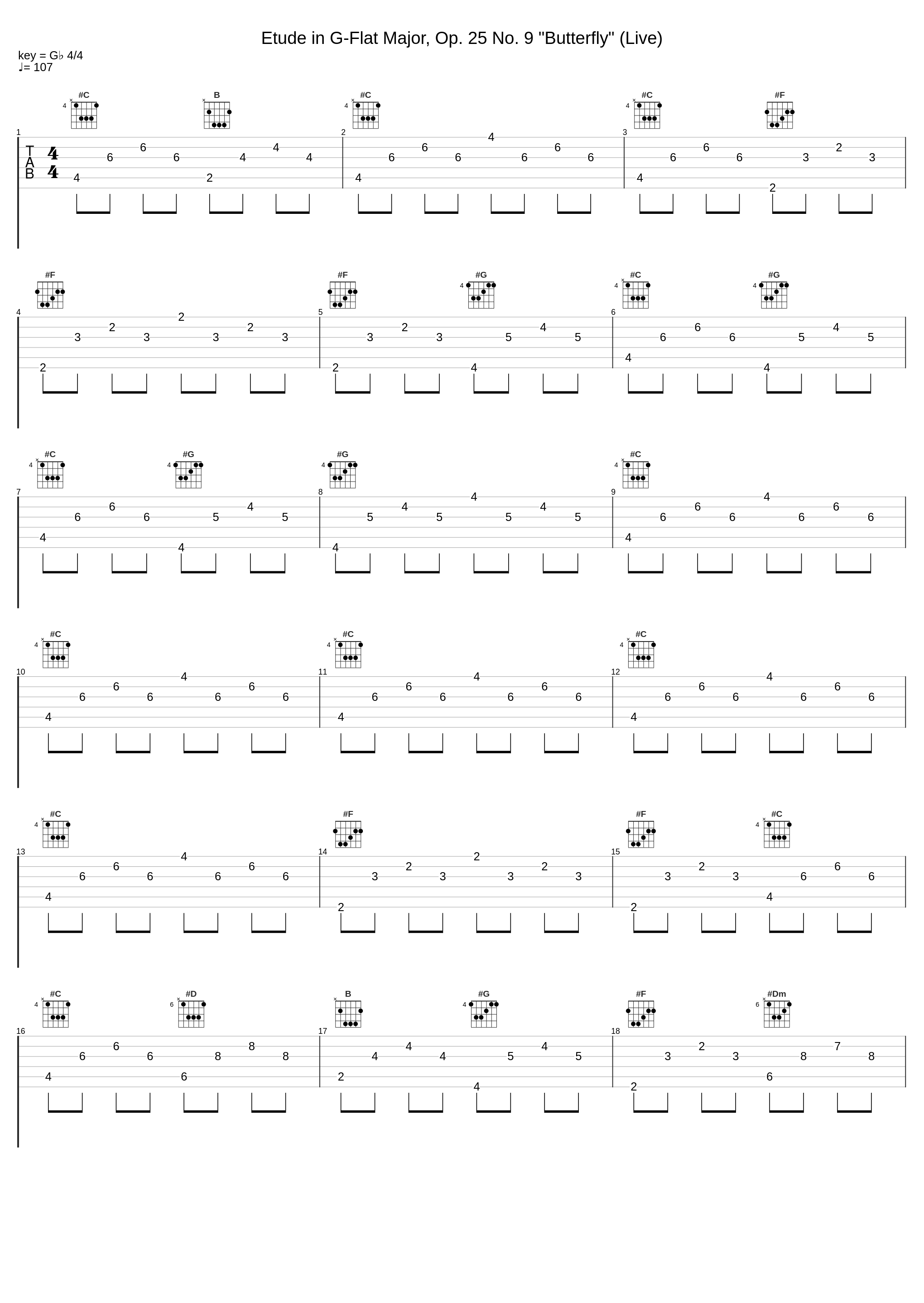 Etude in G-Flat Major, Op. 25 No. 9 "Butterfly" (Live)_Federico Pulina_1
