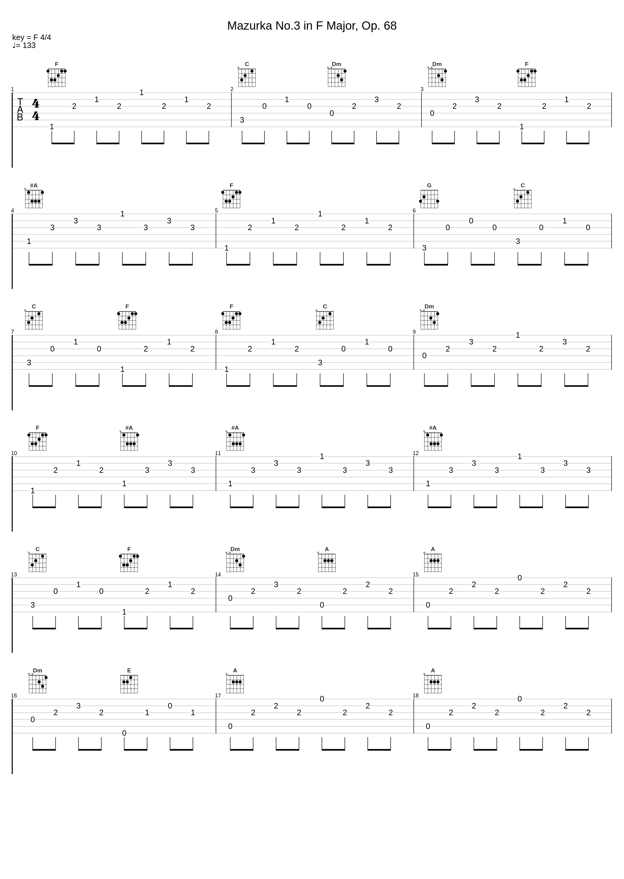 Mazurka No.3 in F Major, Op. 68_Gustaf Oloveson,Frédéric Chopin_1