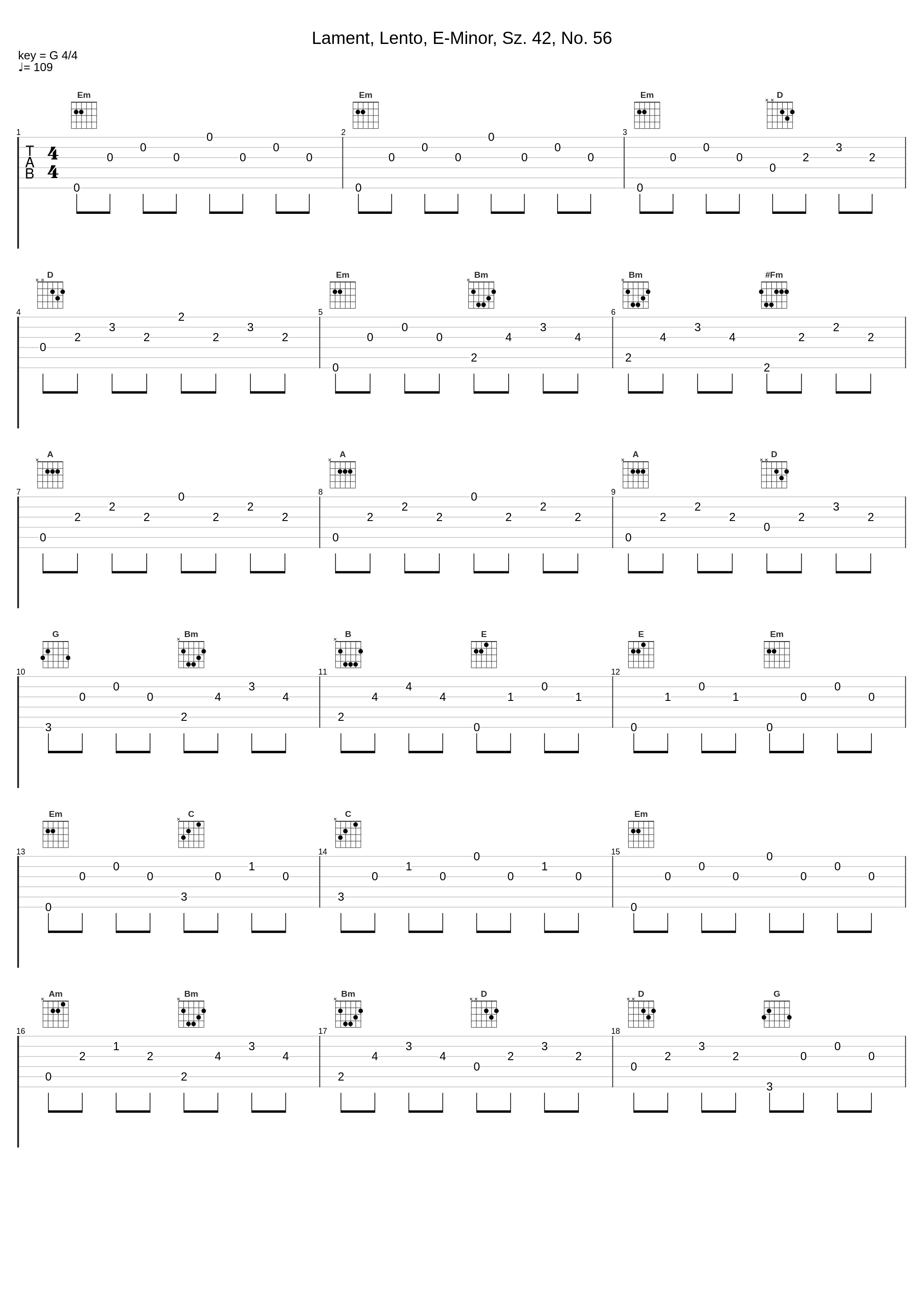 Lament, Lento, E-Minor, Sz. 42, No. 56_Robert von Heeren,Béla Bartók_1