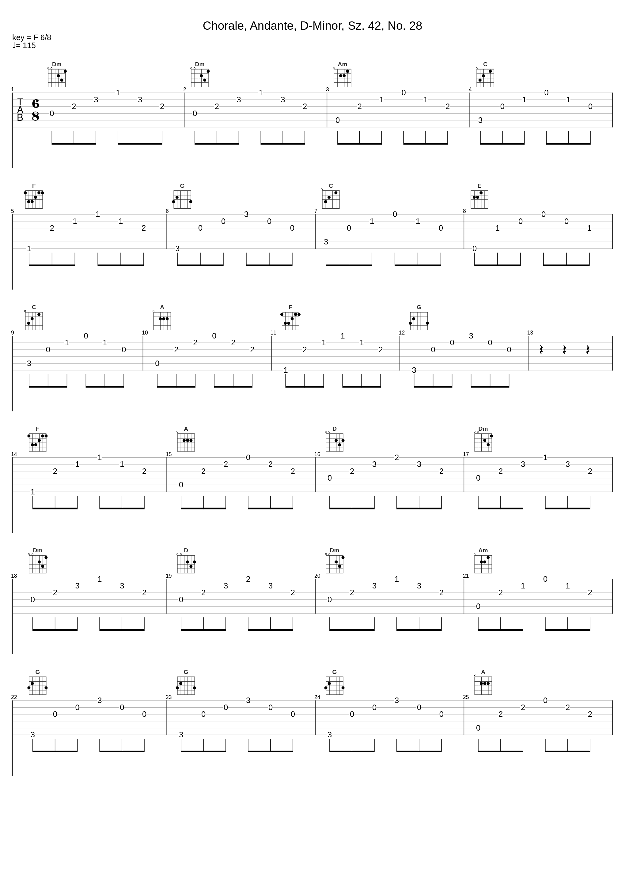 Chorale, Andante, D-Minor, Sz. 42, No. 28_Robert von Heeren,Béla Bartók_1