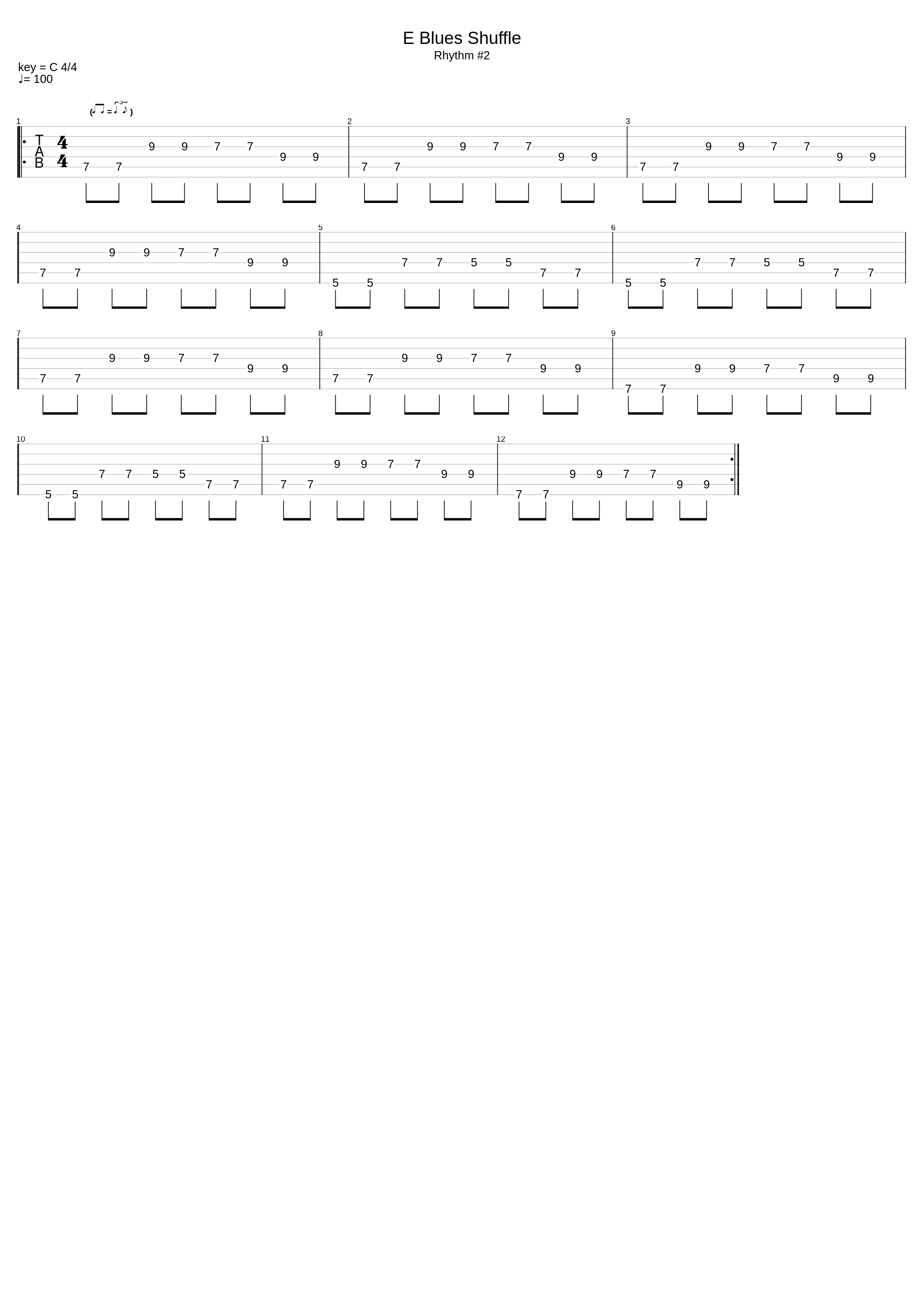 E Blues Shuffle Rhythm #2_Steve Anthes_1