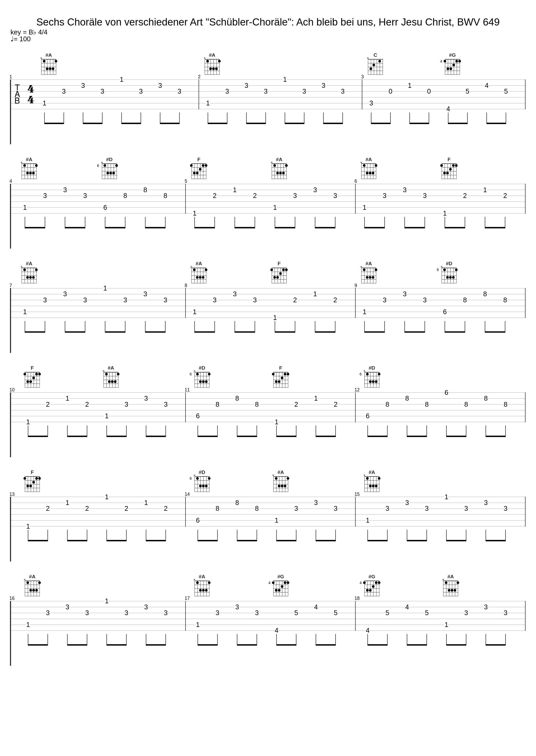 Sechs Choräle von verschiedener Art "Schübler-Choräle": Ach bleib bei uns, Herr Jesu Christ, BWV 649_Ernst-Erich Stender,Johann Sebastian Bach_1