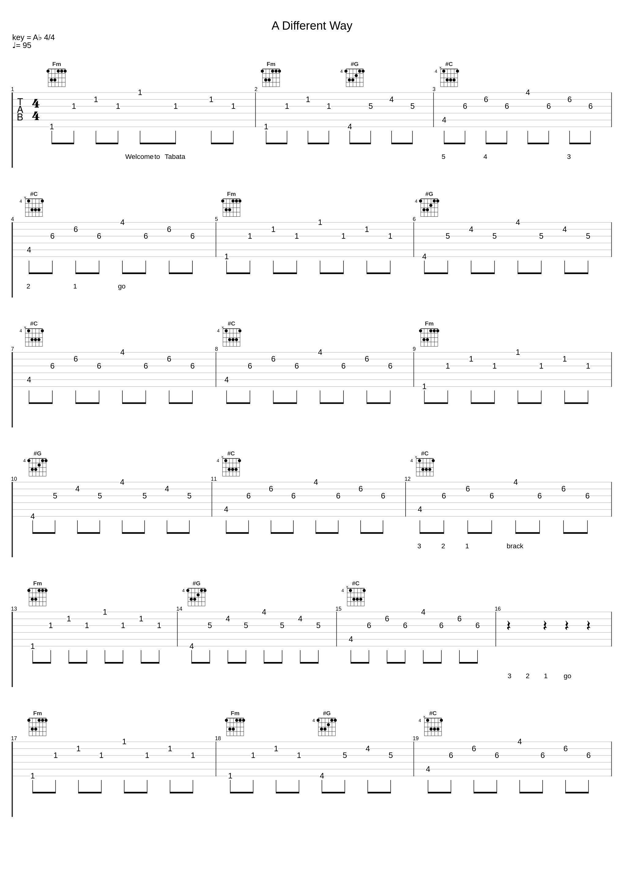 A Different Way_Tabata Music_1