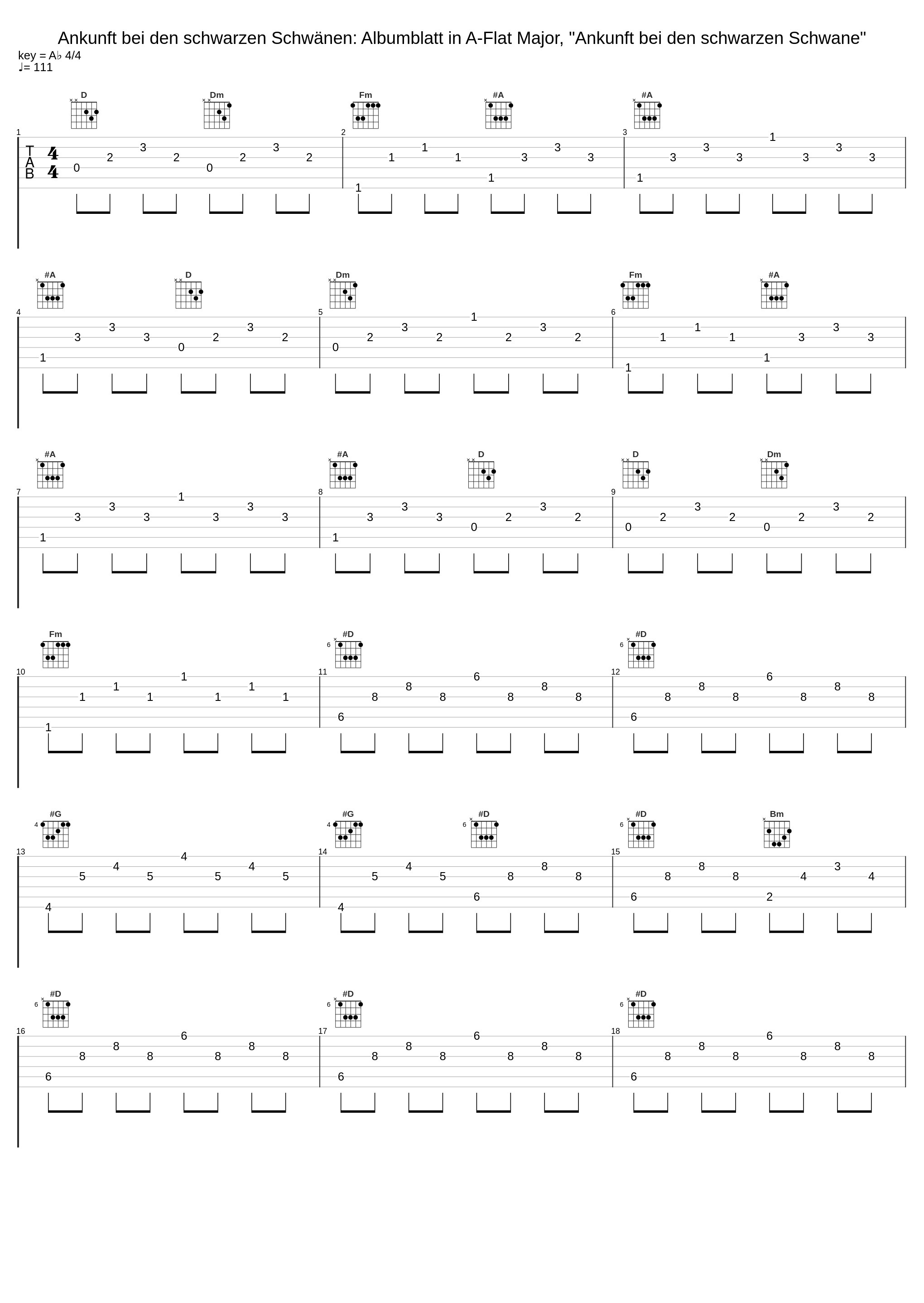 Ankunft bei den schwarzen Schwänen: Albumblatt in A-Flat Major, "Ankunft bei den schwarzen Schwane"_Dario Bonuccelli_1