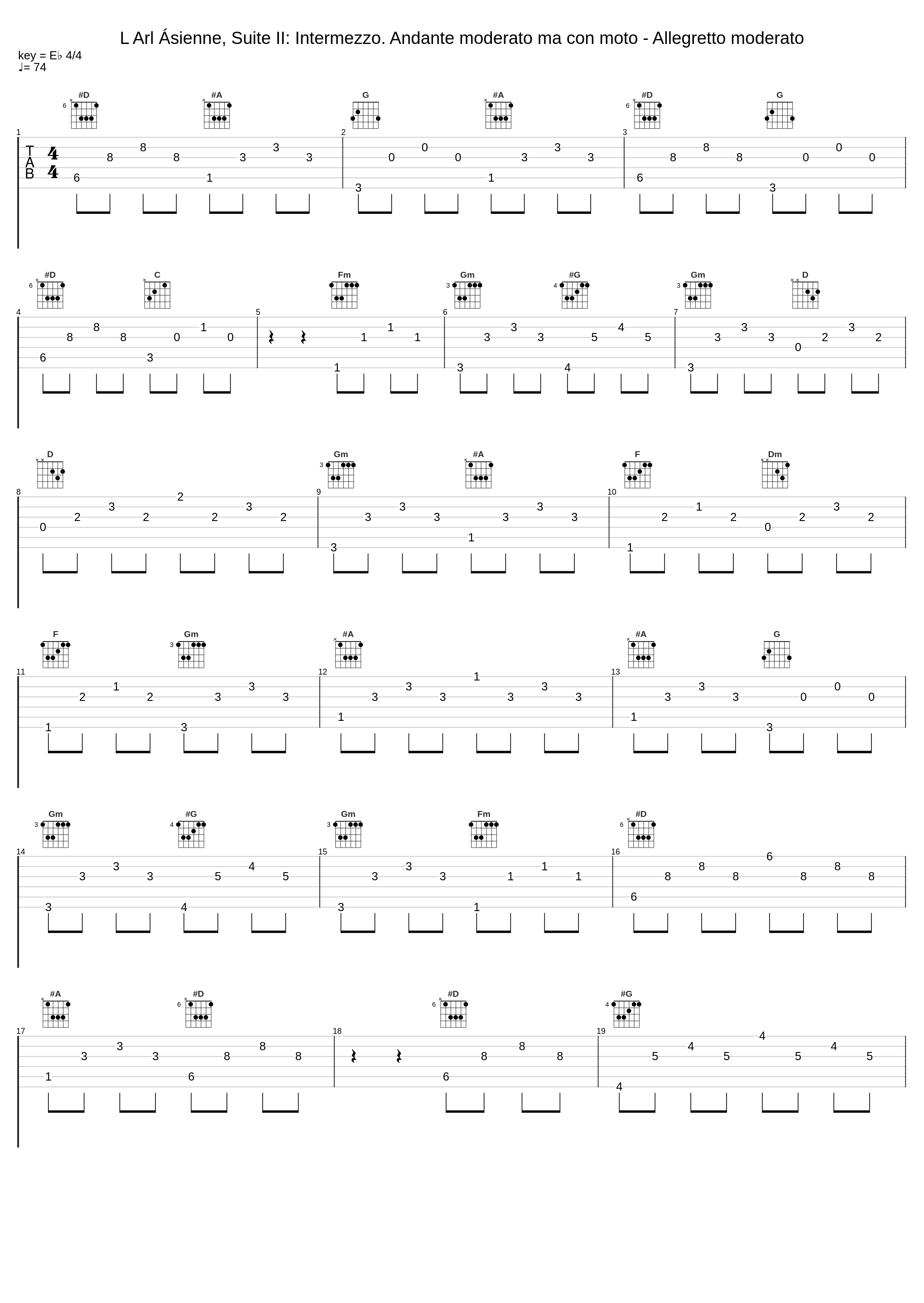 L Arl Ásienne, Suite II: Intermezzo. Andante moderato ma con moto - Allegretto moderato_Georges Bizet_1